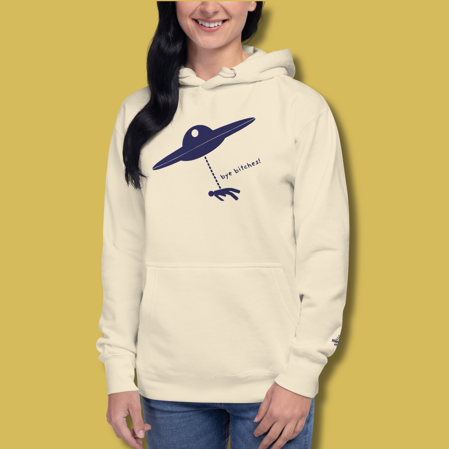 I Rather Get Abducted By Aliens™ Premium Embroidered Hoodie