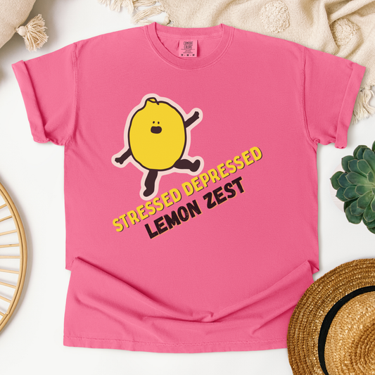 Stressed Depressed Lemon Zest™ | Heavyweight Graphic Tee