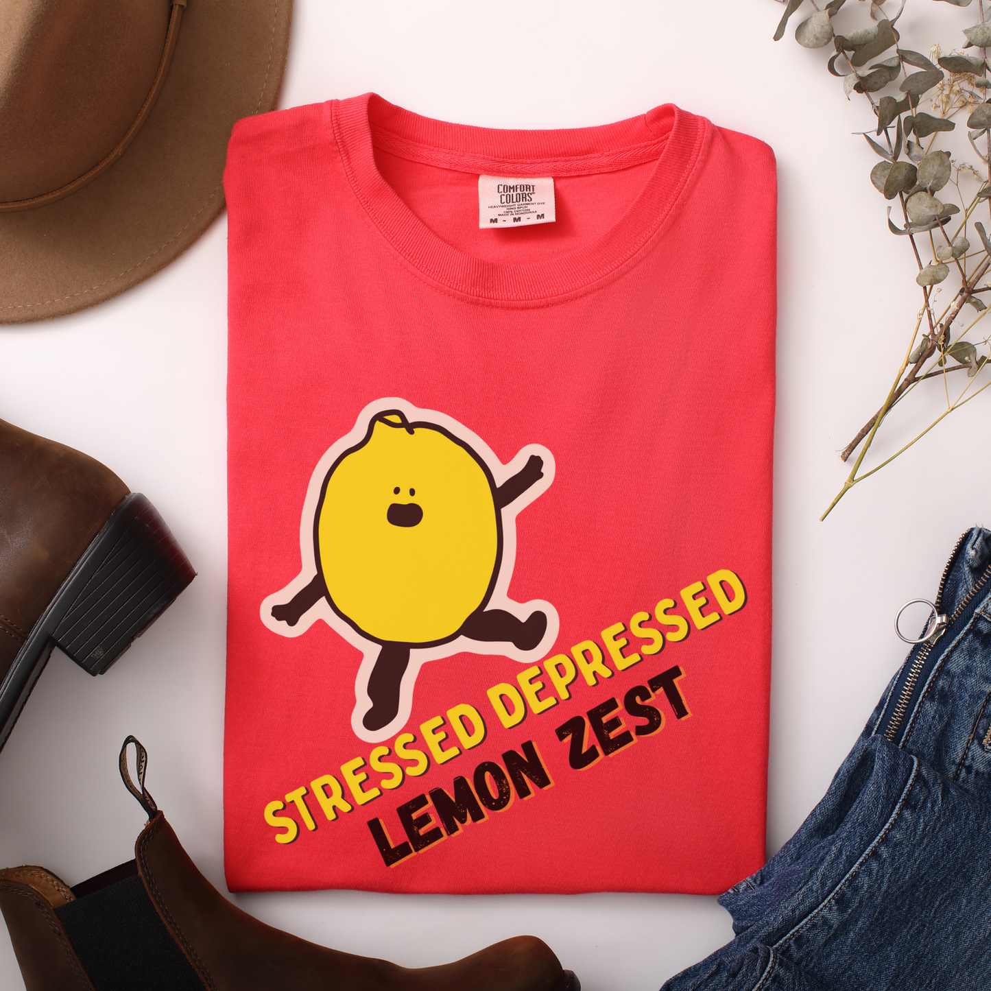 Stressed Depressed Lemon Zest™ | Heavyweight Graphic Tee