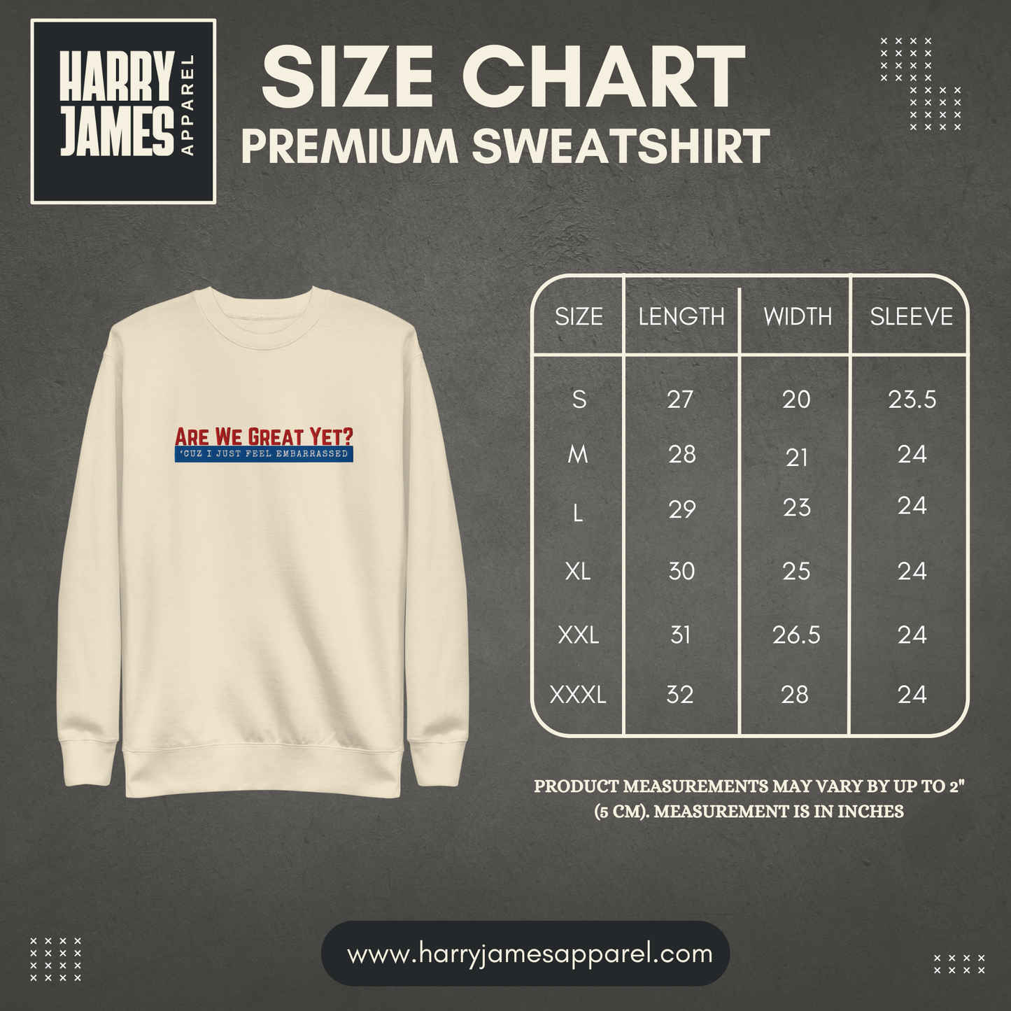 Are We Great Yet?™ | Premium Embroidered Sweatshirt