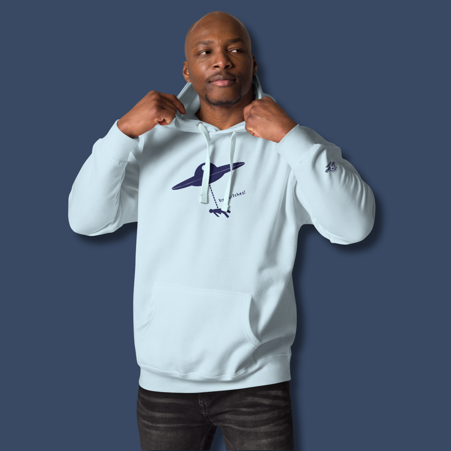 I Rather Get Abducted By Aliens™ Premium Embroidered Hoodie
