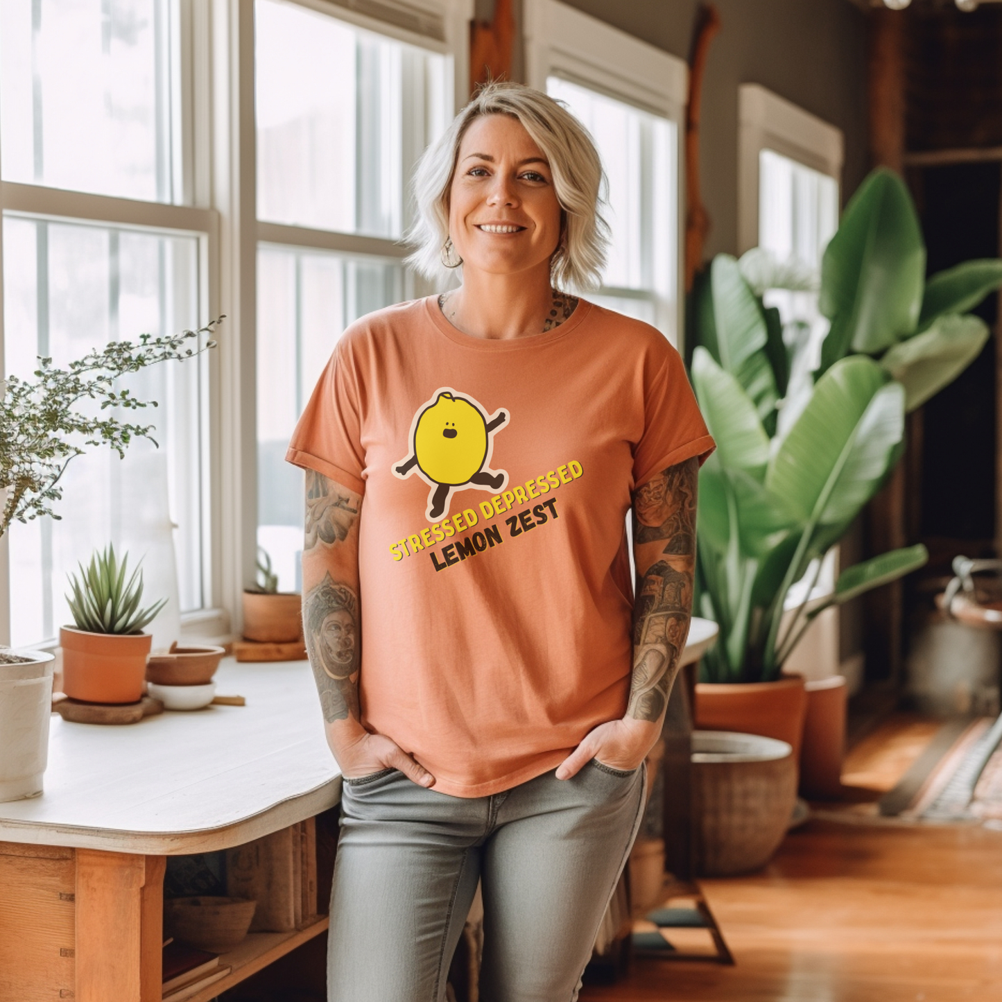 Stressed Depressed Lemon Zest™ | Heavyweight Graphic Tee