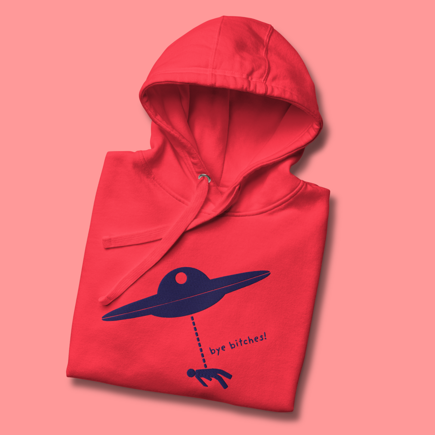I Rather Get Abducted By Aliens™ Premium Embroidered Hoodie