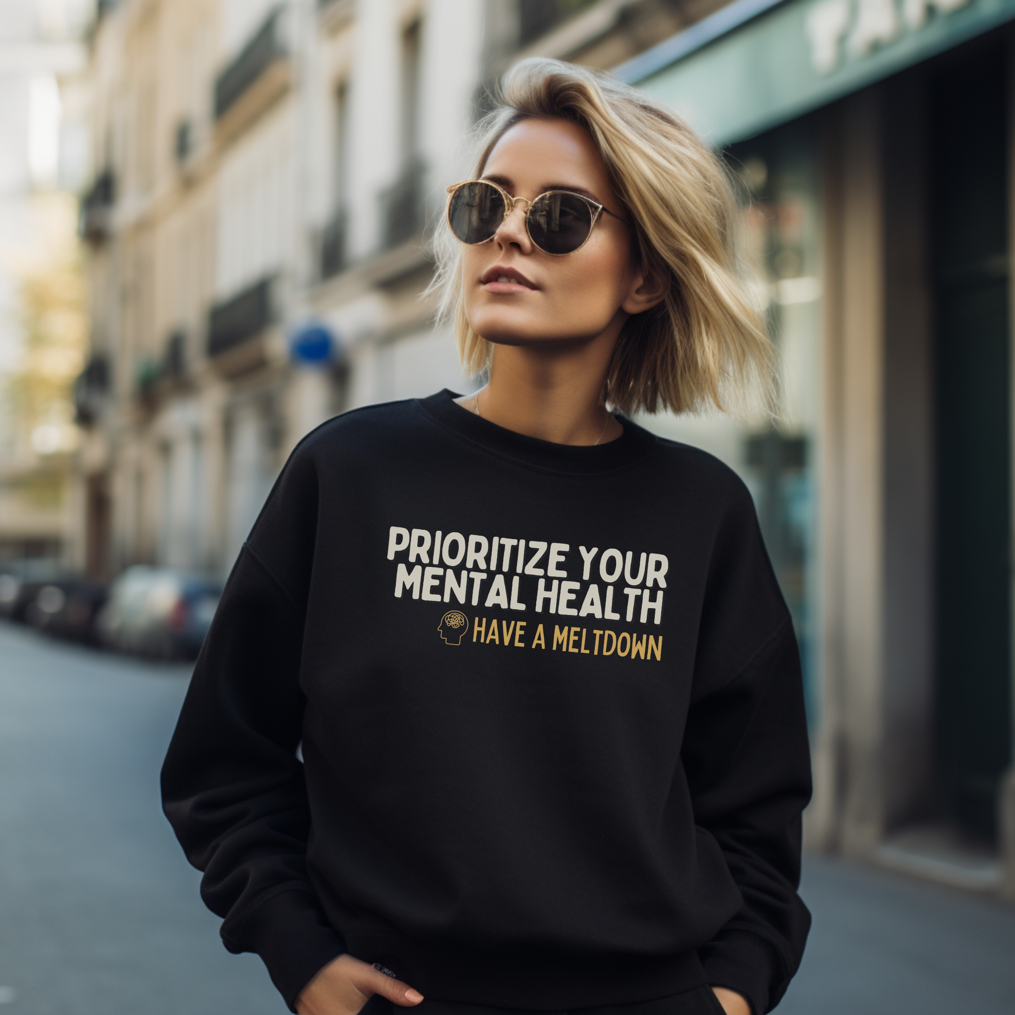 Prioritize Your Mental Health™ | Graphic Sweatshirt