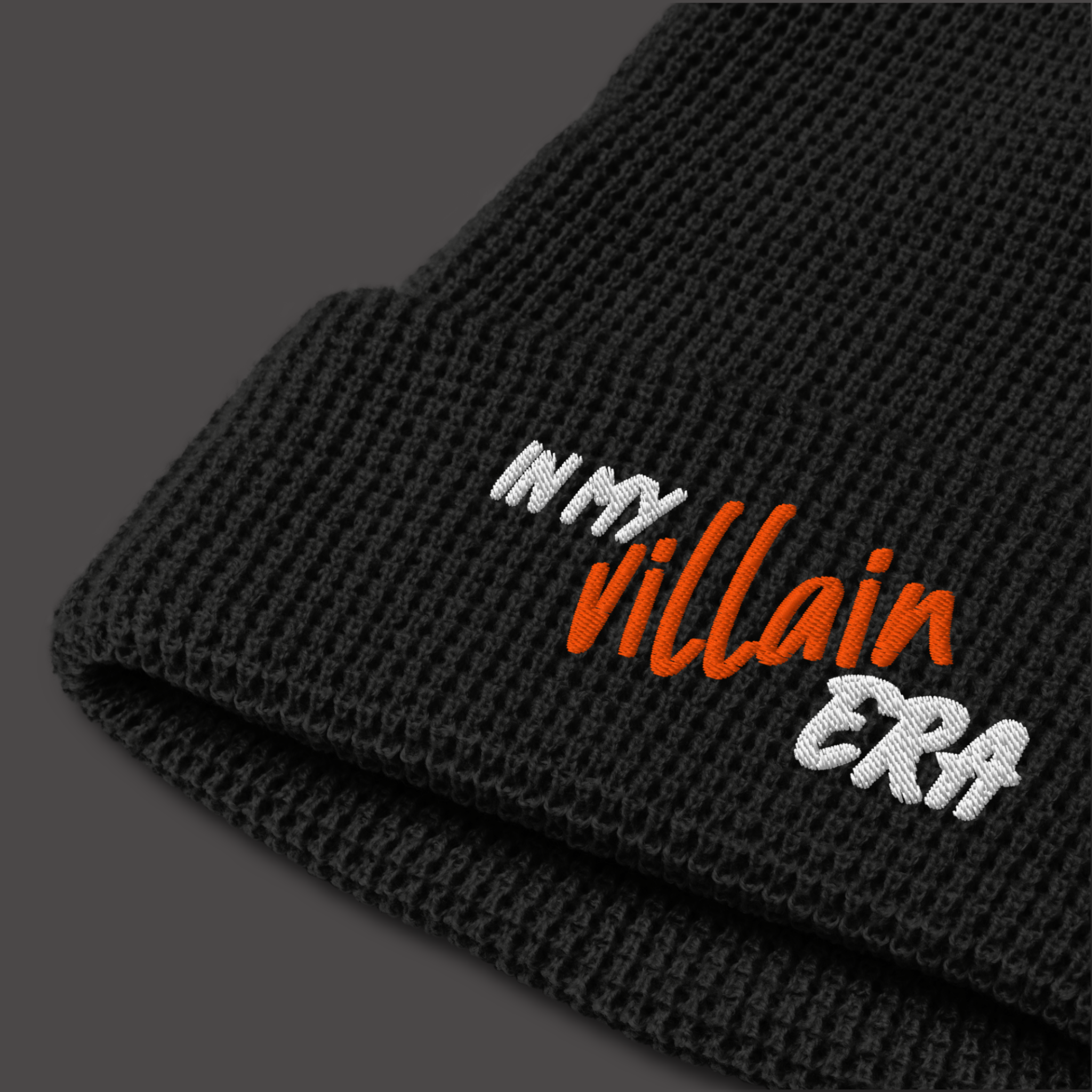In My Villain Era™ | Embroidered Waffle Beanie