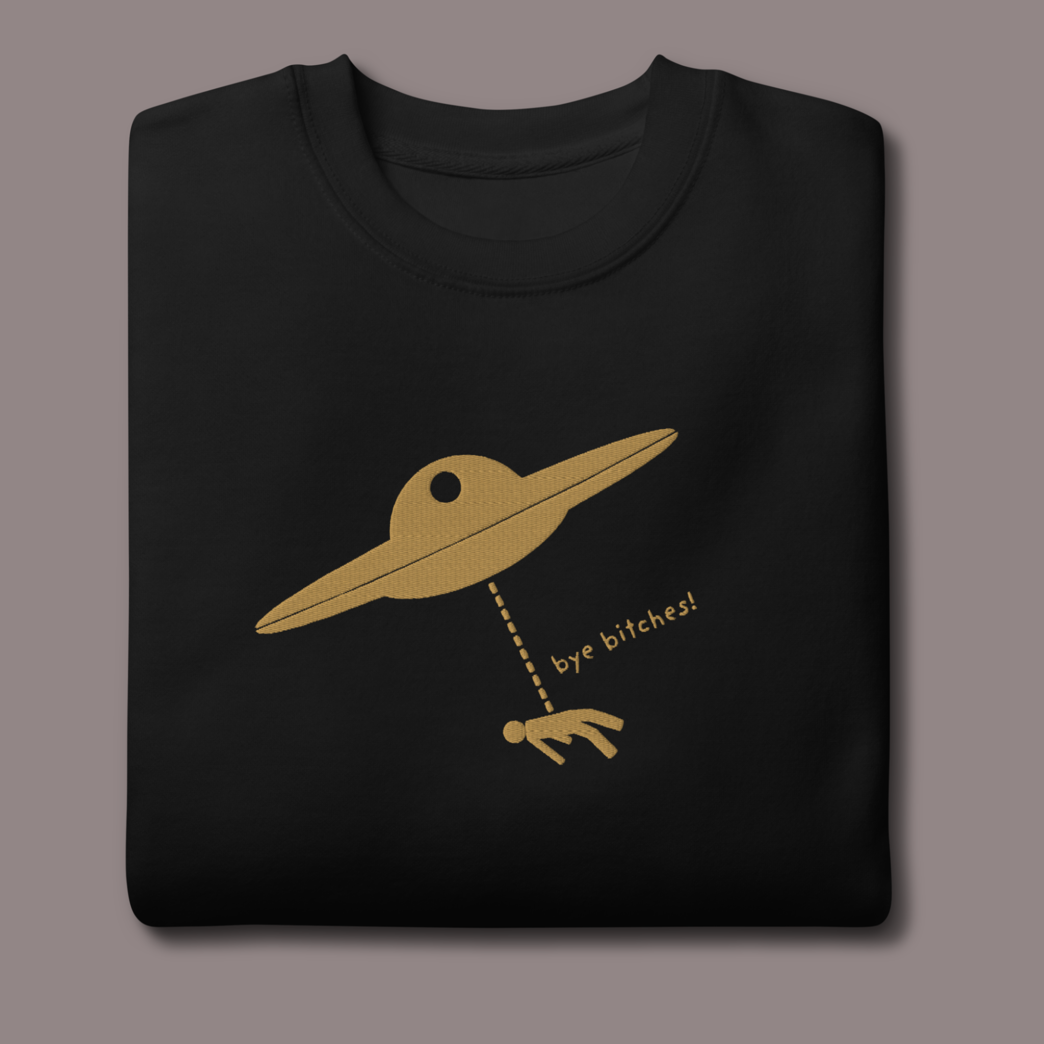 I Rather Get Abducted By Aliens™ Premium Embroidered Sweatshirt