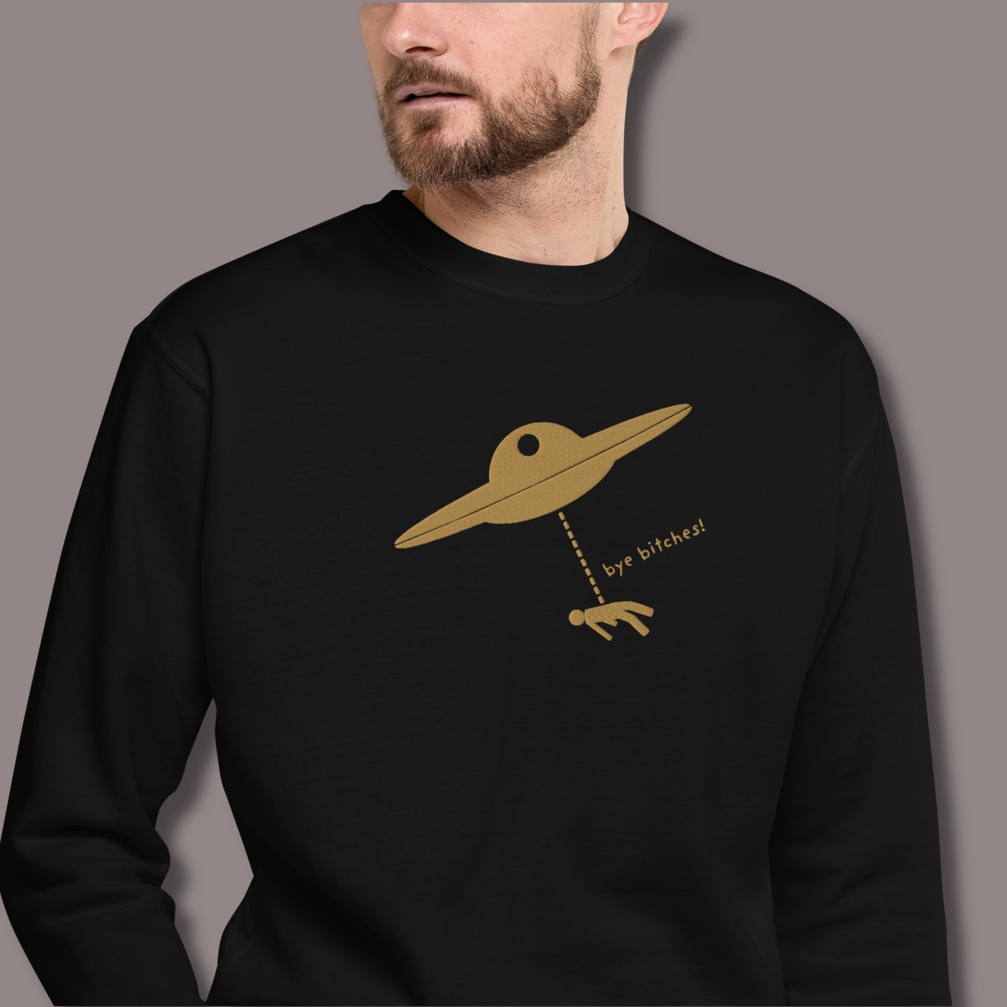 I Rather Get Abducted By Aliens™ Premium Embroidered Sweatshirt
