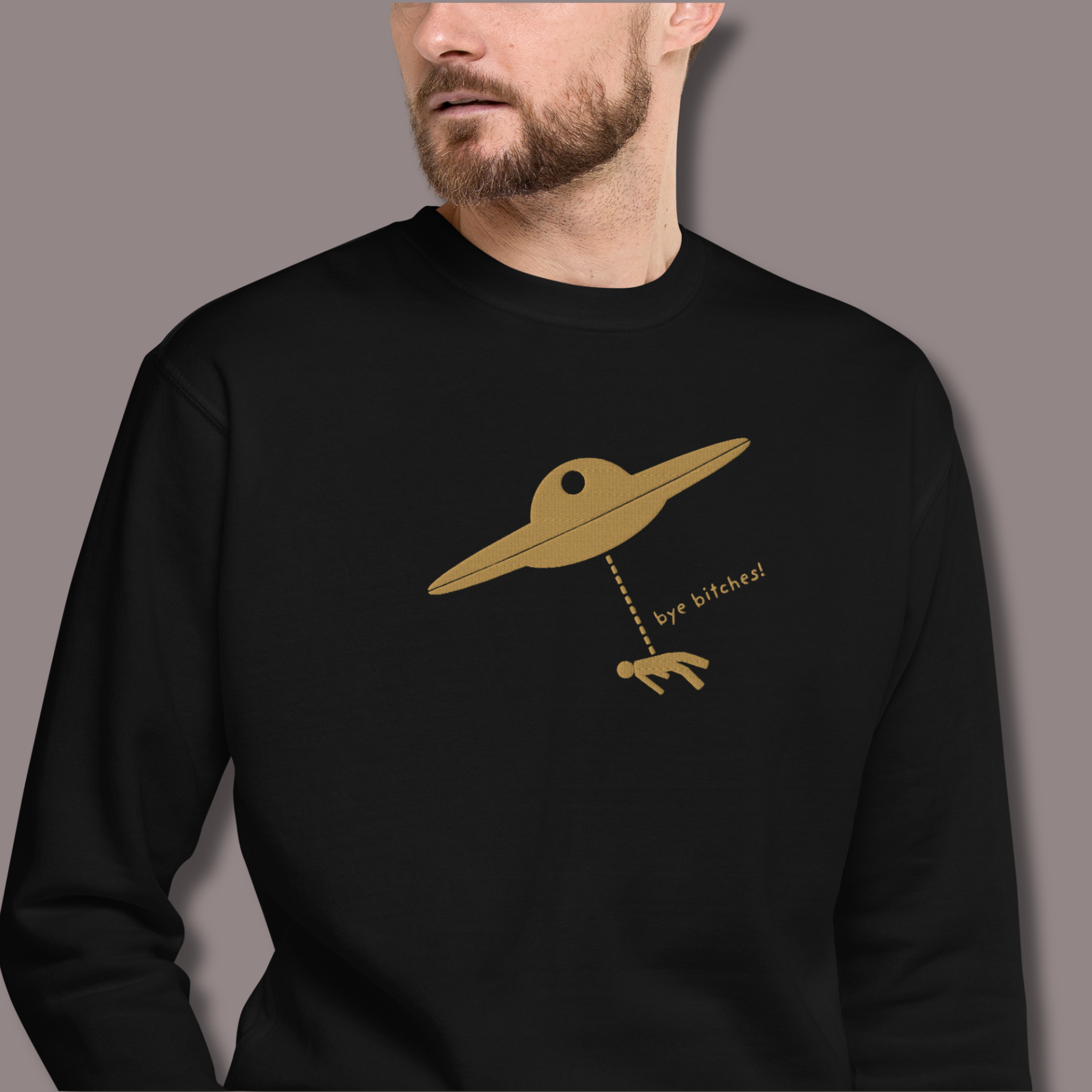 I Rather Get Abducted By Aliens™ Premium Embroidered Sweatshirt