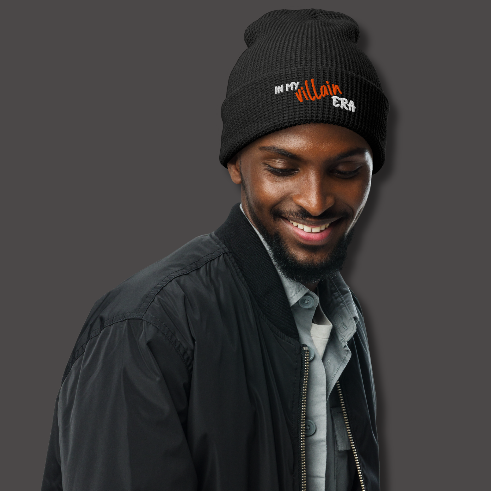 In My Villain Era™ | Embroidered Waffle Beanie