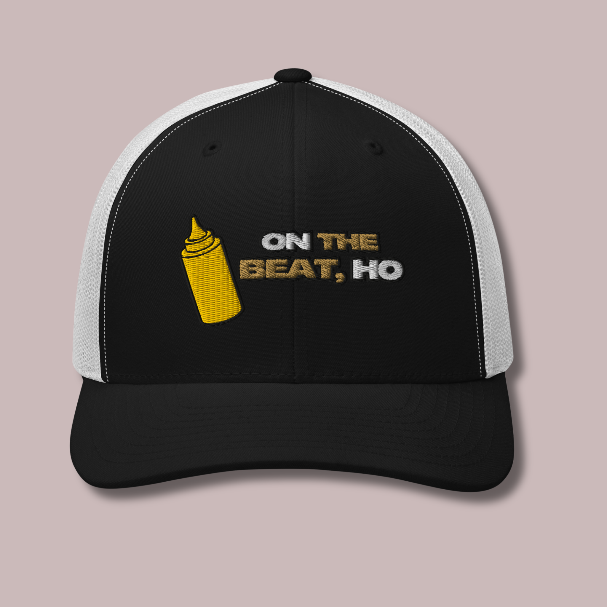Mustard On The Beat™ Embroidered Trucker Cap