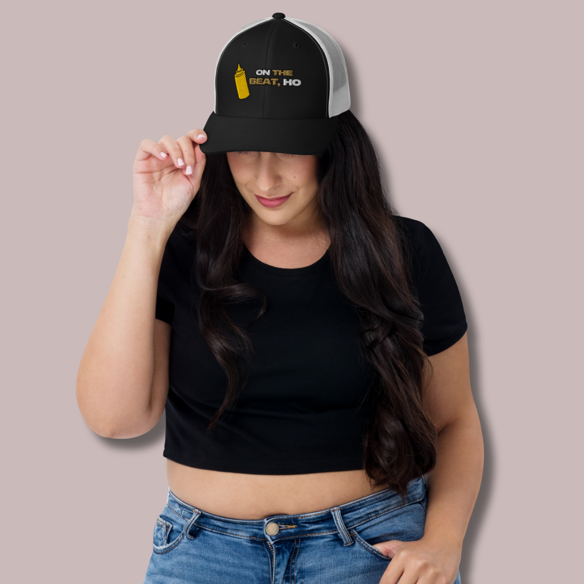 Mustard On The Beat™ Embroidered Trucker Cap