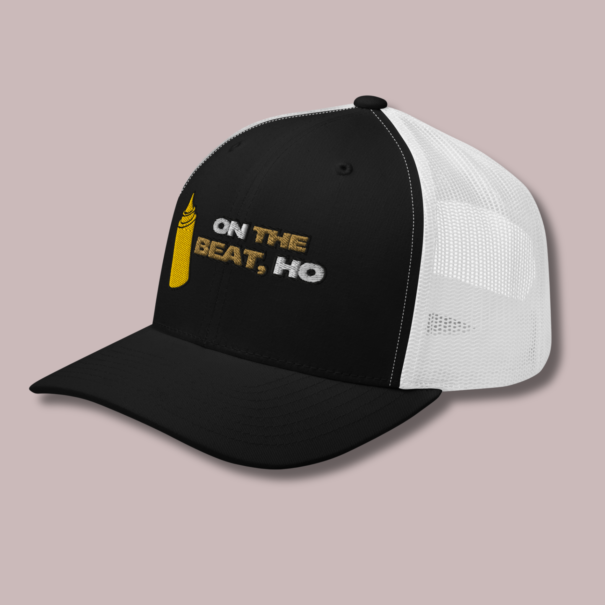 Mustard On The Beat™ Embroidered Trucker Cap