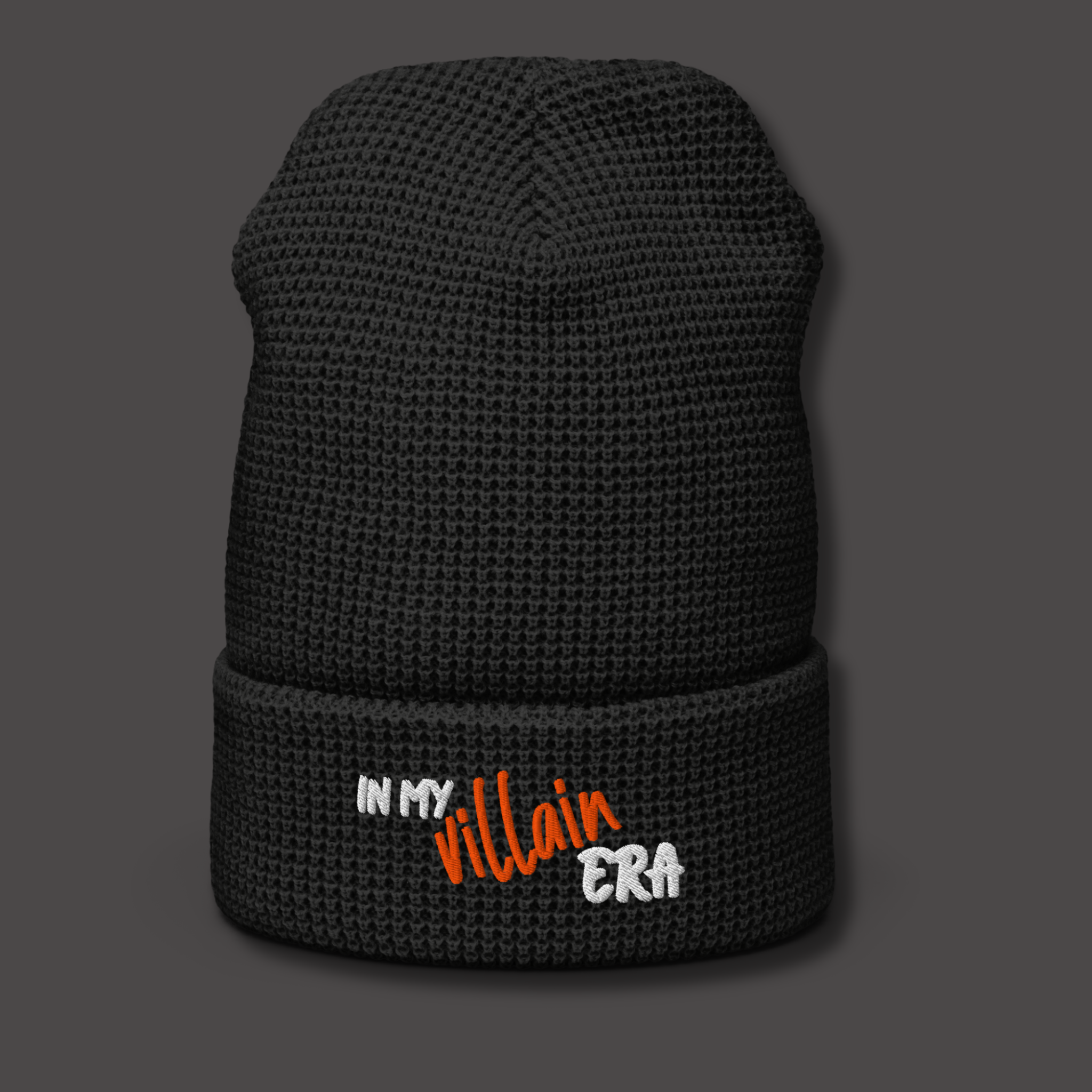 In My Villain Era™ | Embroidered Waffle Beanie