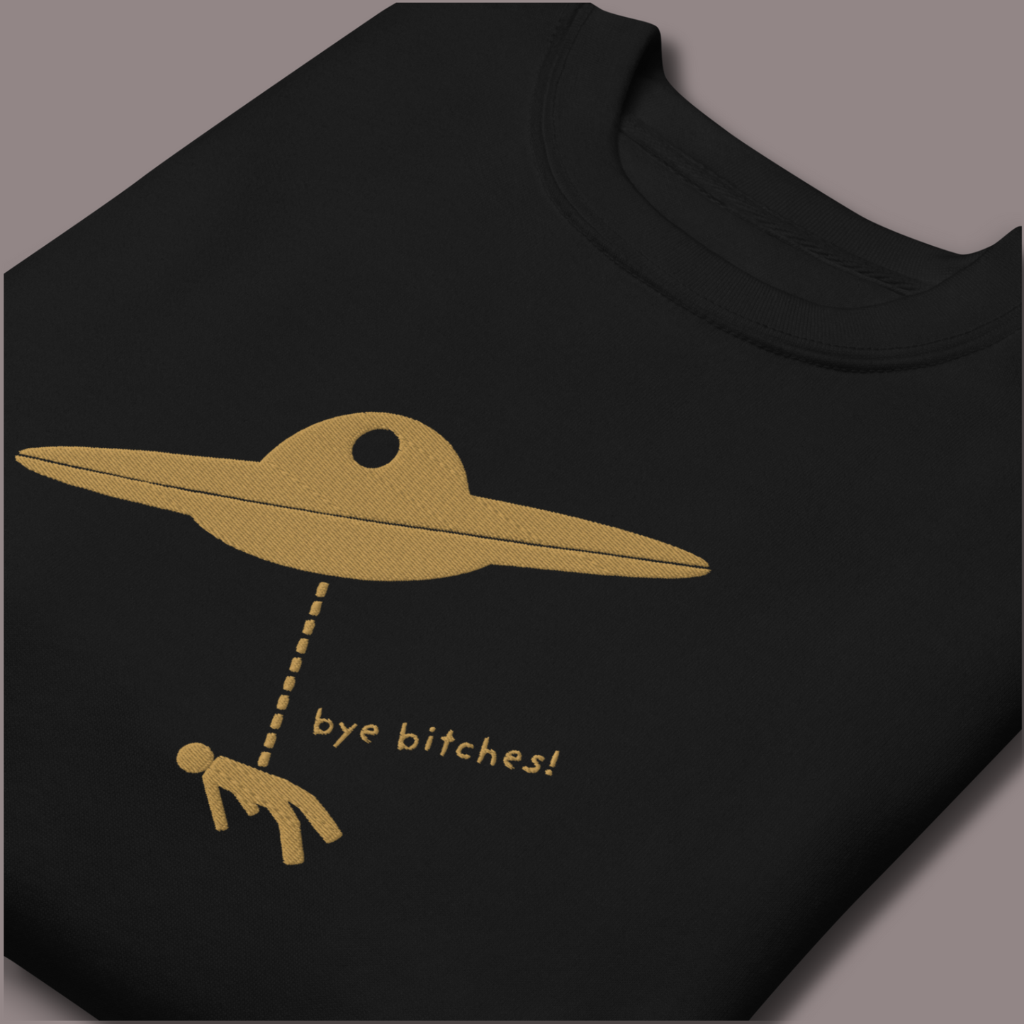 I Rather Get Abducted By Aliens™ Premium Embroidered Sweatshirt