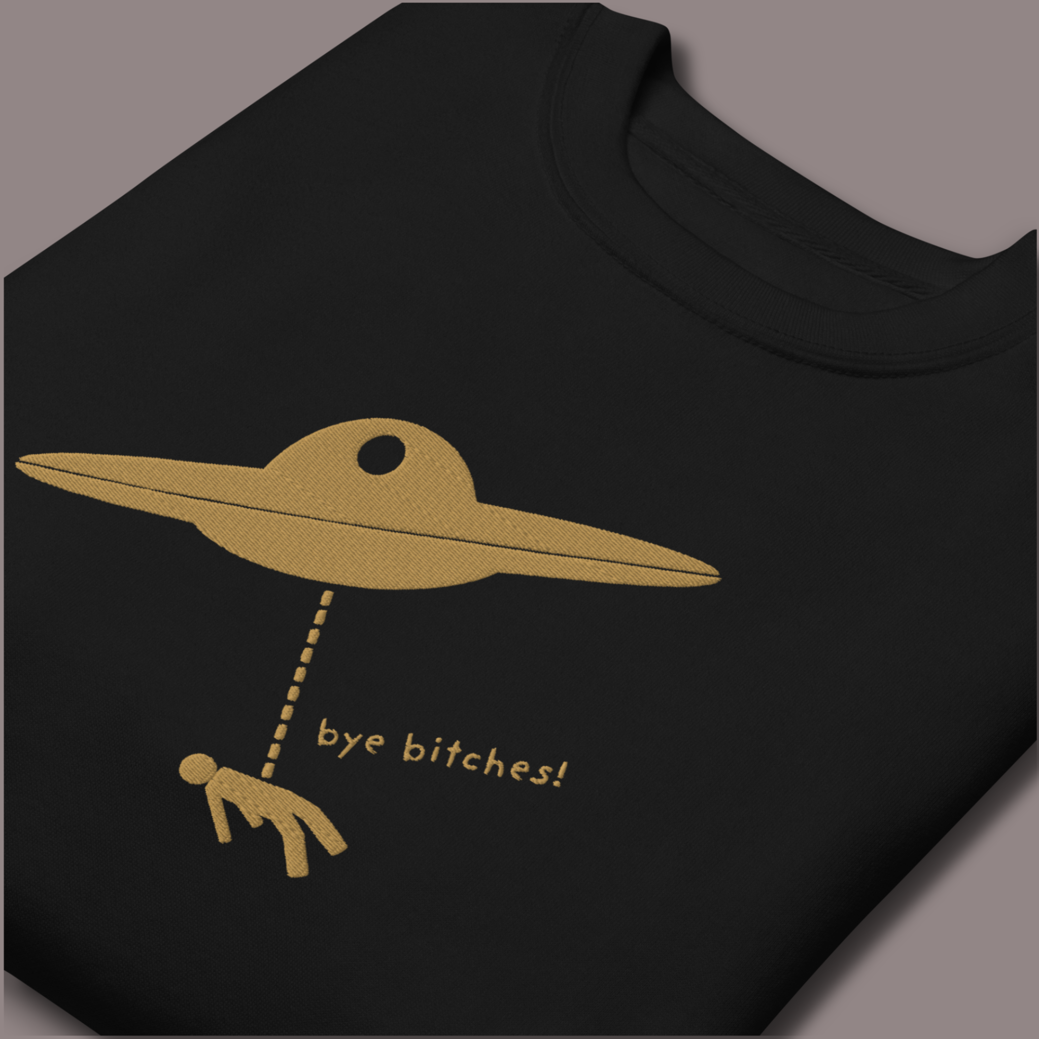 I Rather Get Abducted By Aliens™ Premium Embroidered Sweatshirt