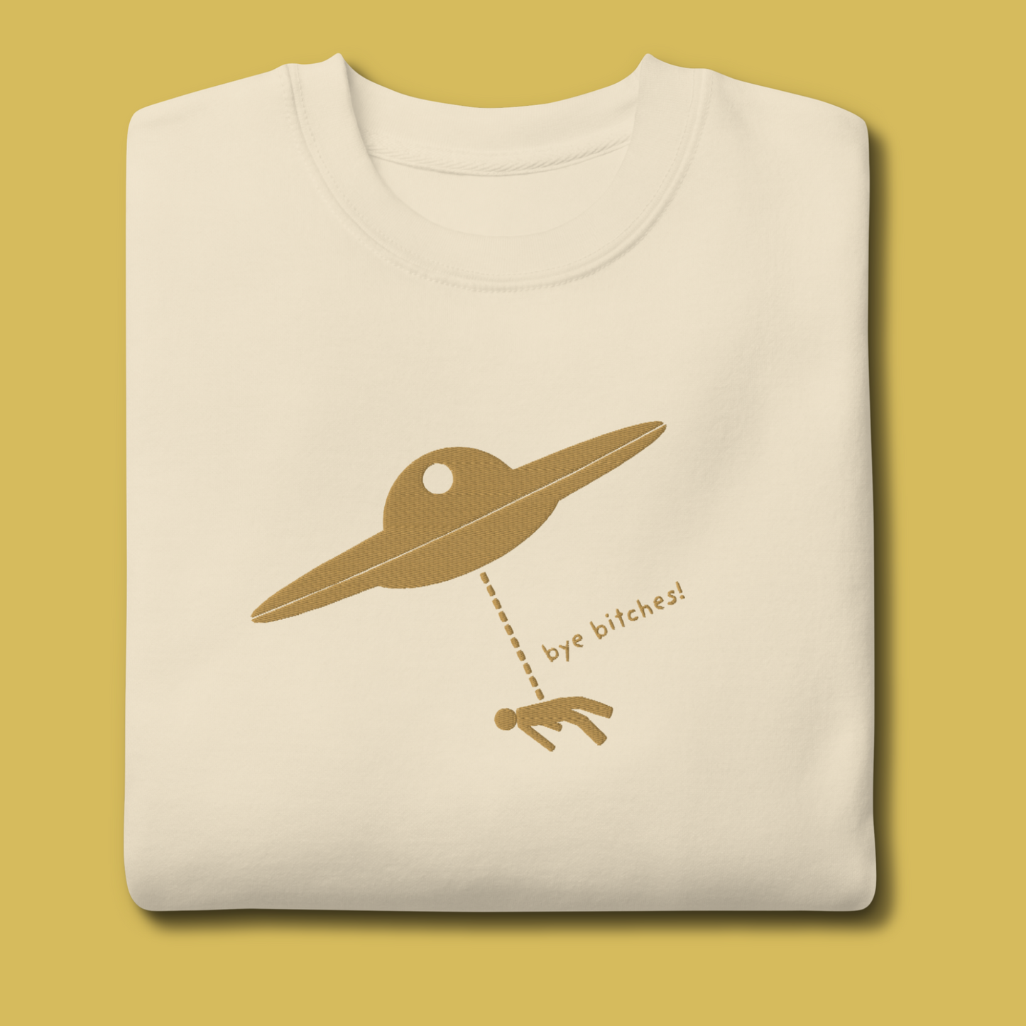 I Rather Get Abducted By Aliens™ Premium Embroidered Sweatshirt