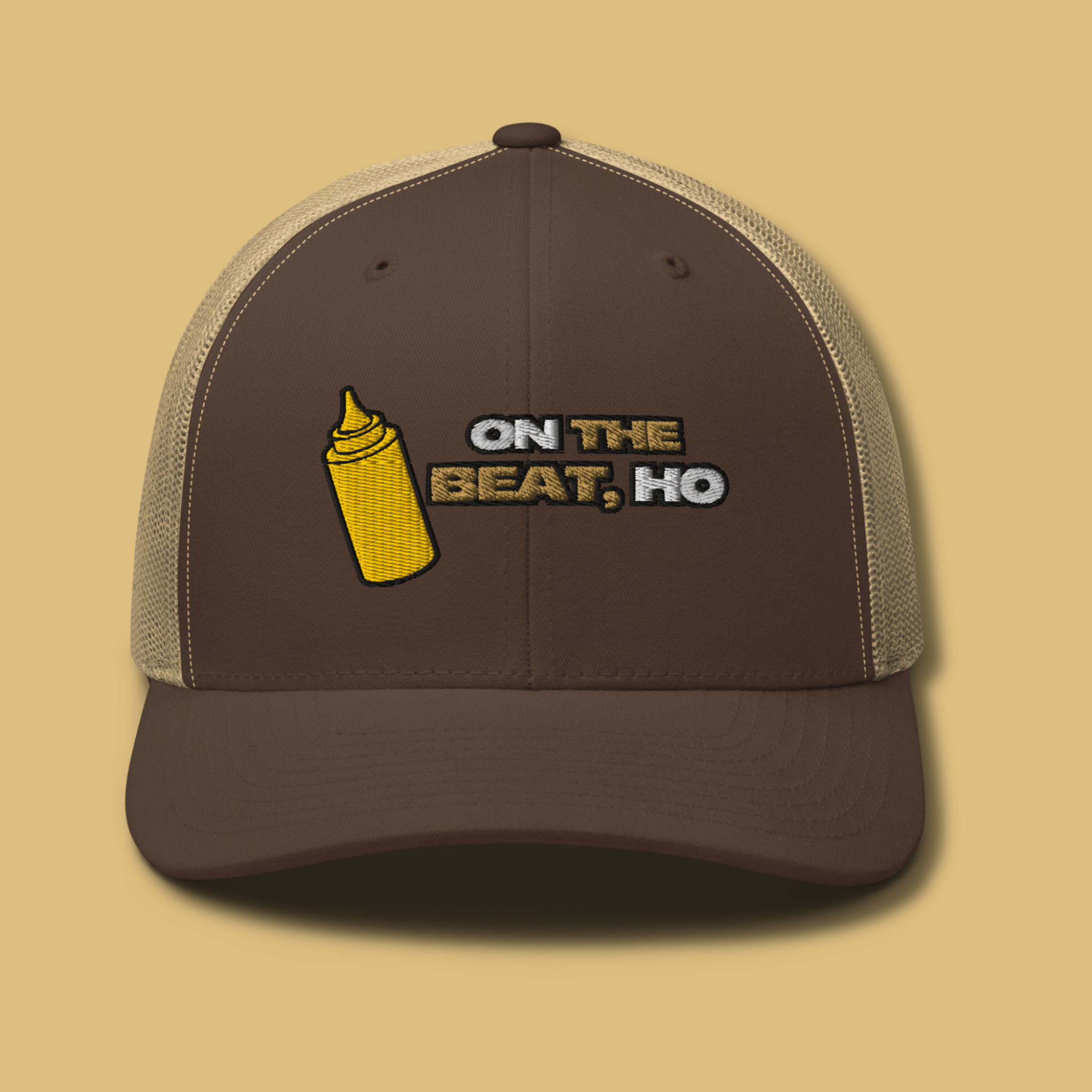Mustard On The Beat™ Embroidered Trucker Cap
