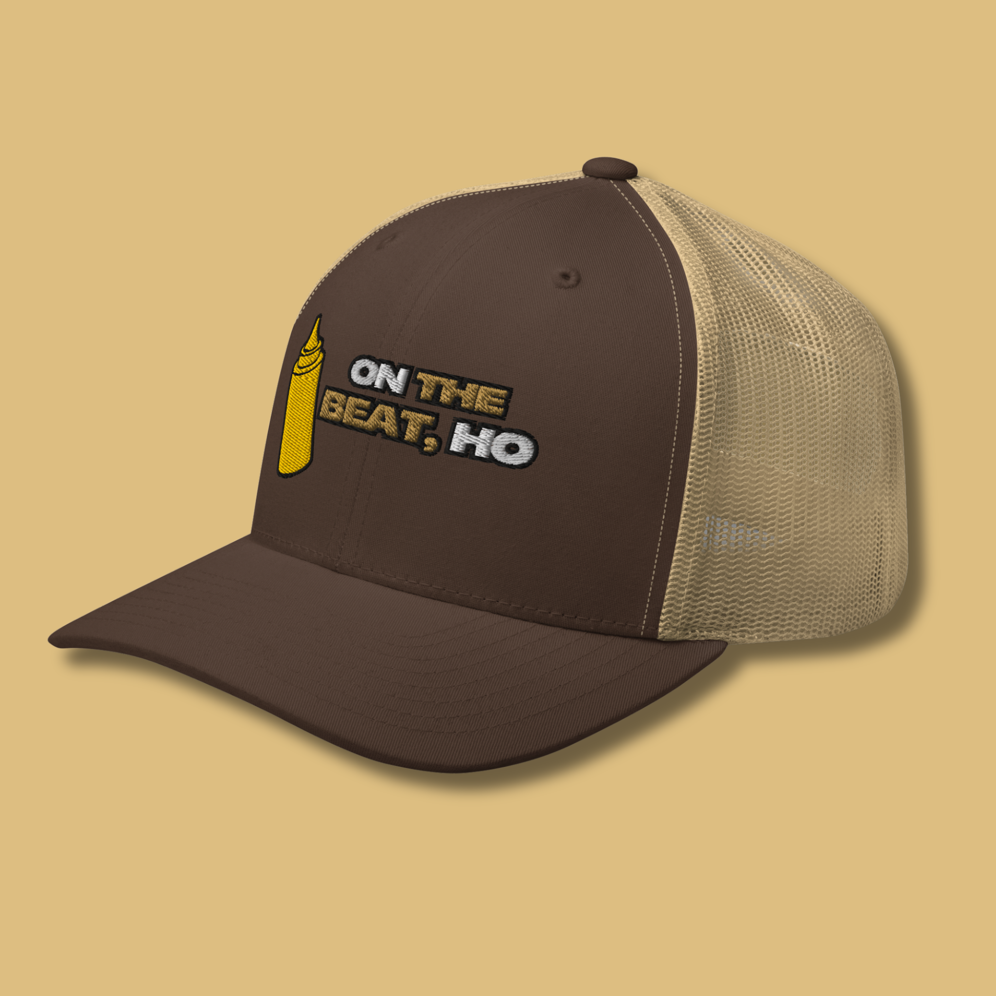 Mustard On The Beat™ Embroidered Trucker Cap