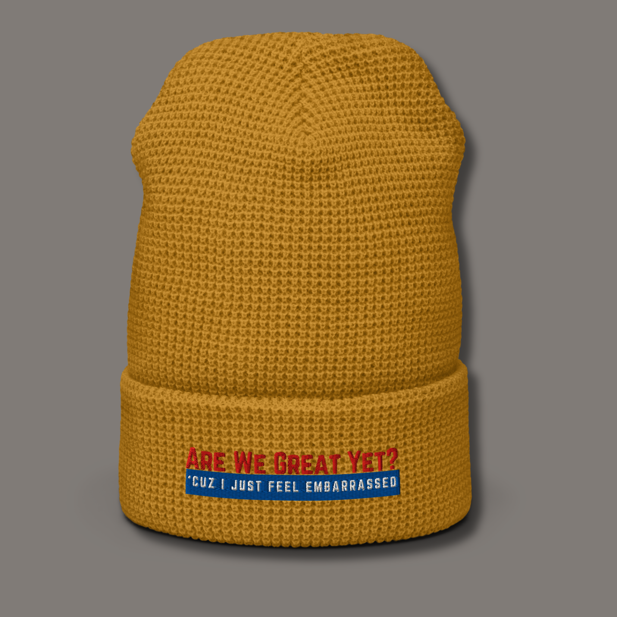 Are We Great Yet?™ | Embroidered Waffle Beanie