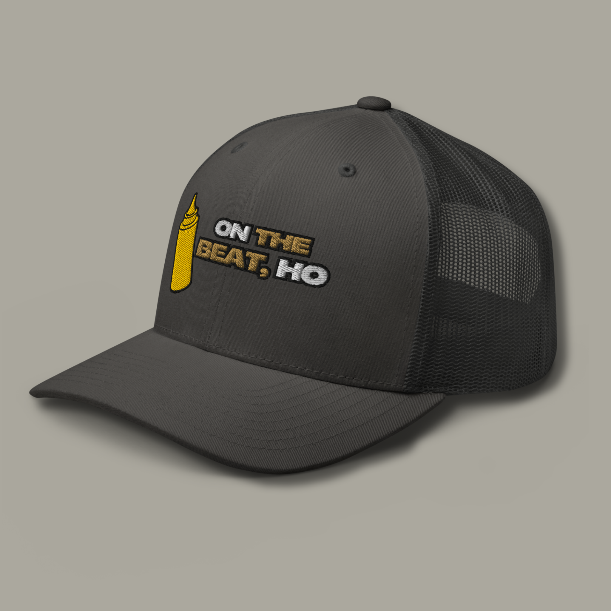 Mustard On The Beat™ Embroidered Trucker Cap
