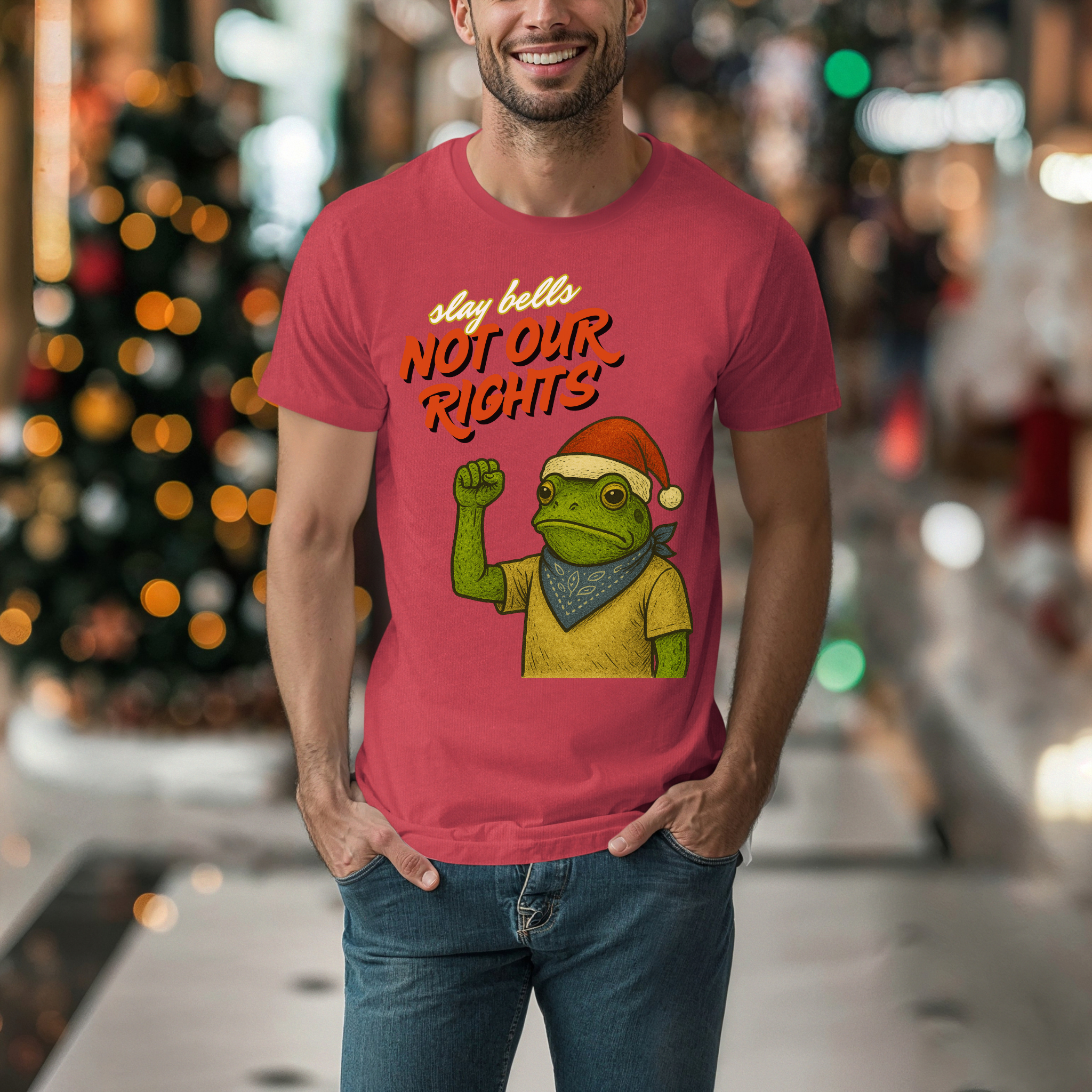 Slay Bells Not Our Rights™ | Heavyweight Christmas Tee