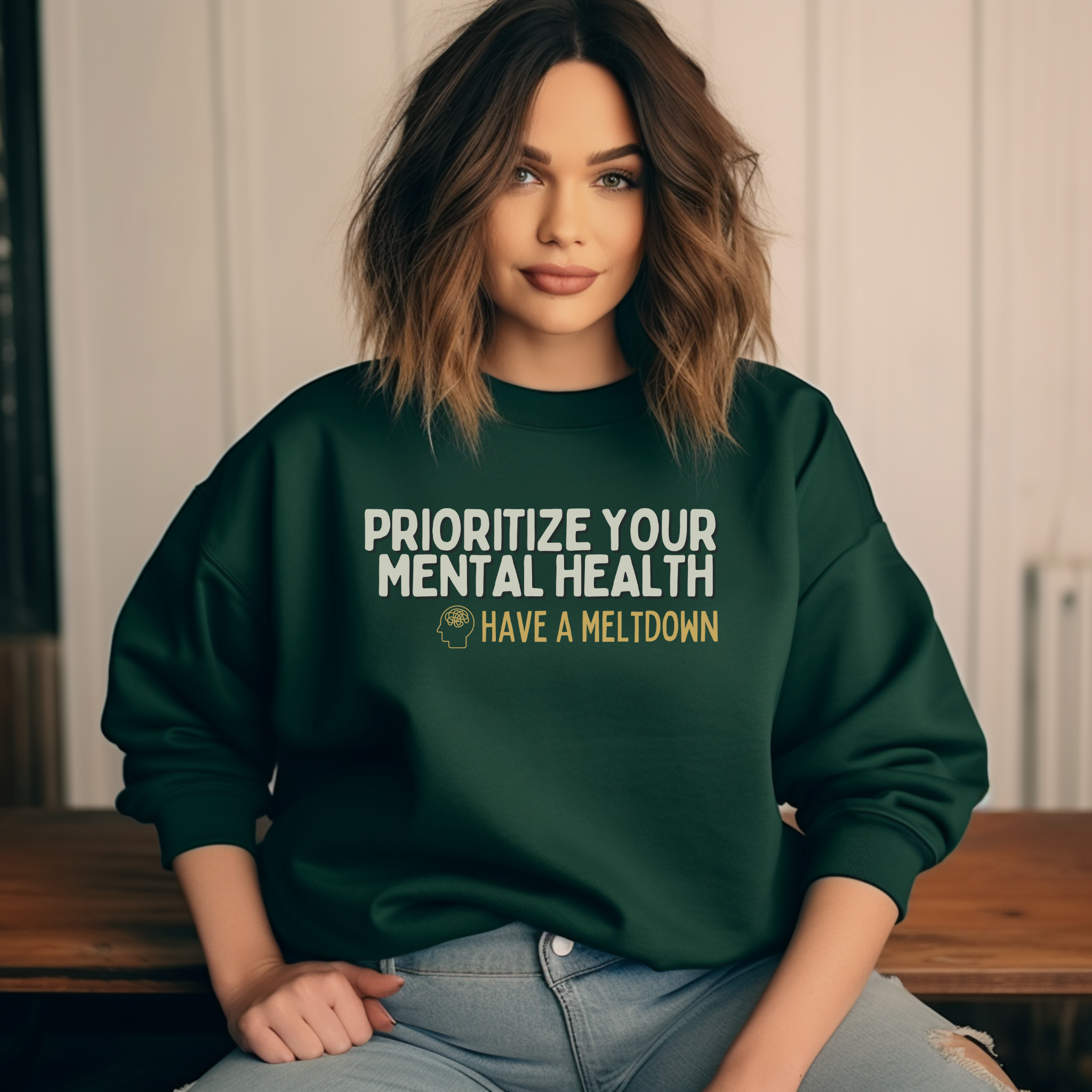 Prioritize Your Mental Health™ | Graphic Sweatshirt