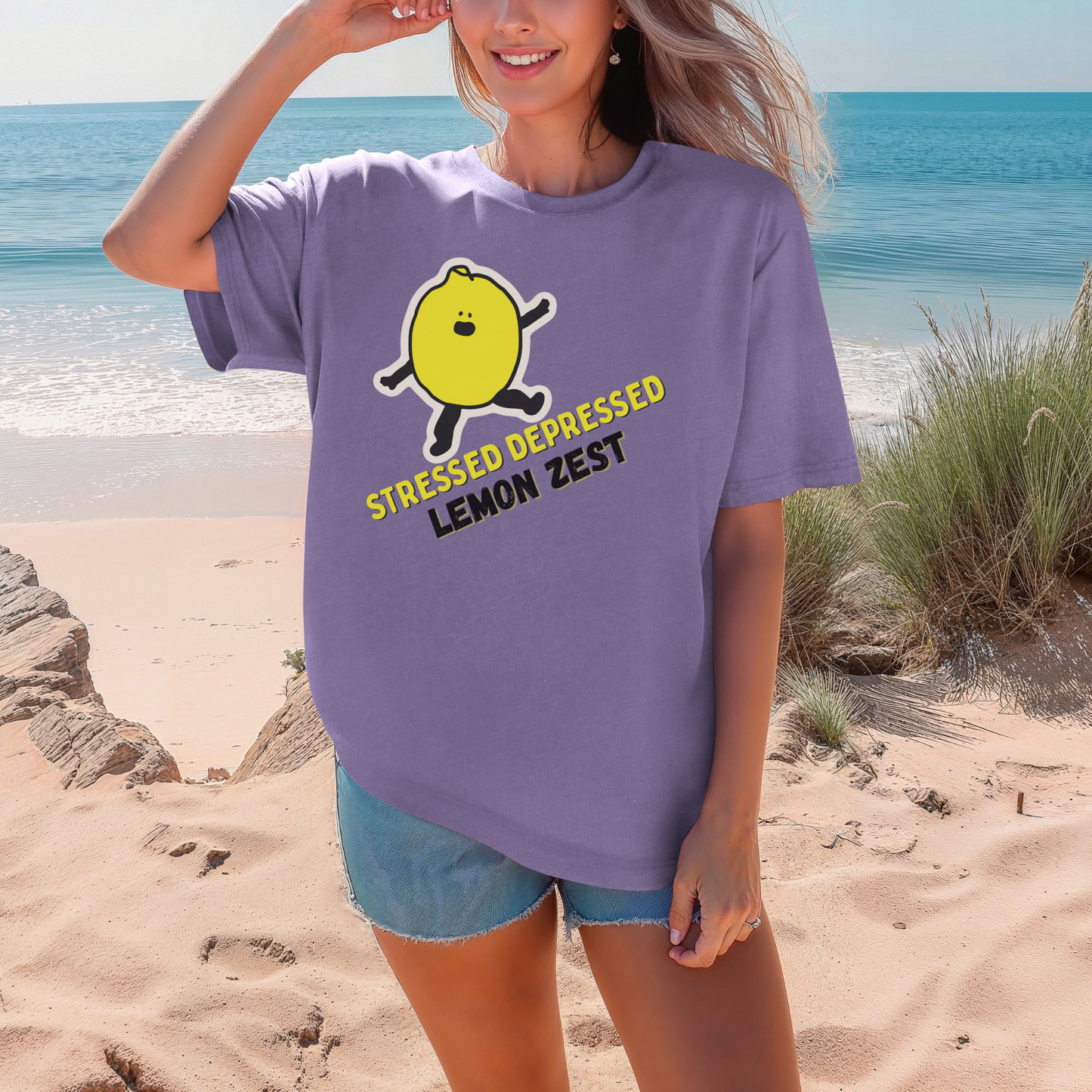 Stressed Depressed Lemon Zest™ | Heavyweight Graphic Tee