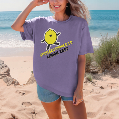 Stressed Depressed Lemon Zest™ | Heavyweight Graphic Tee