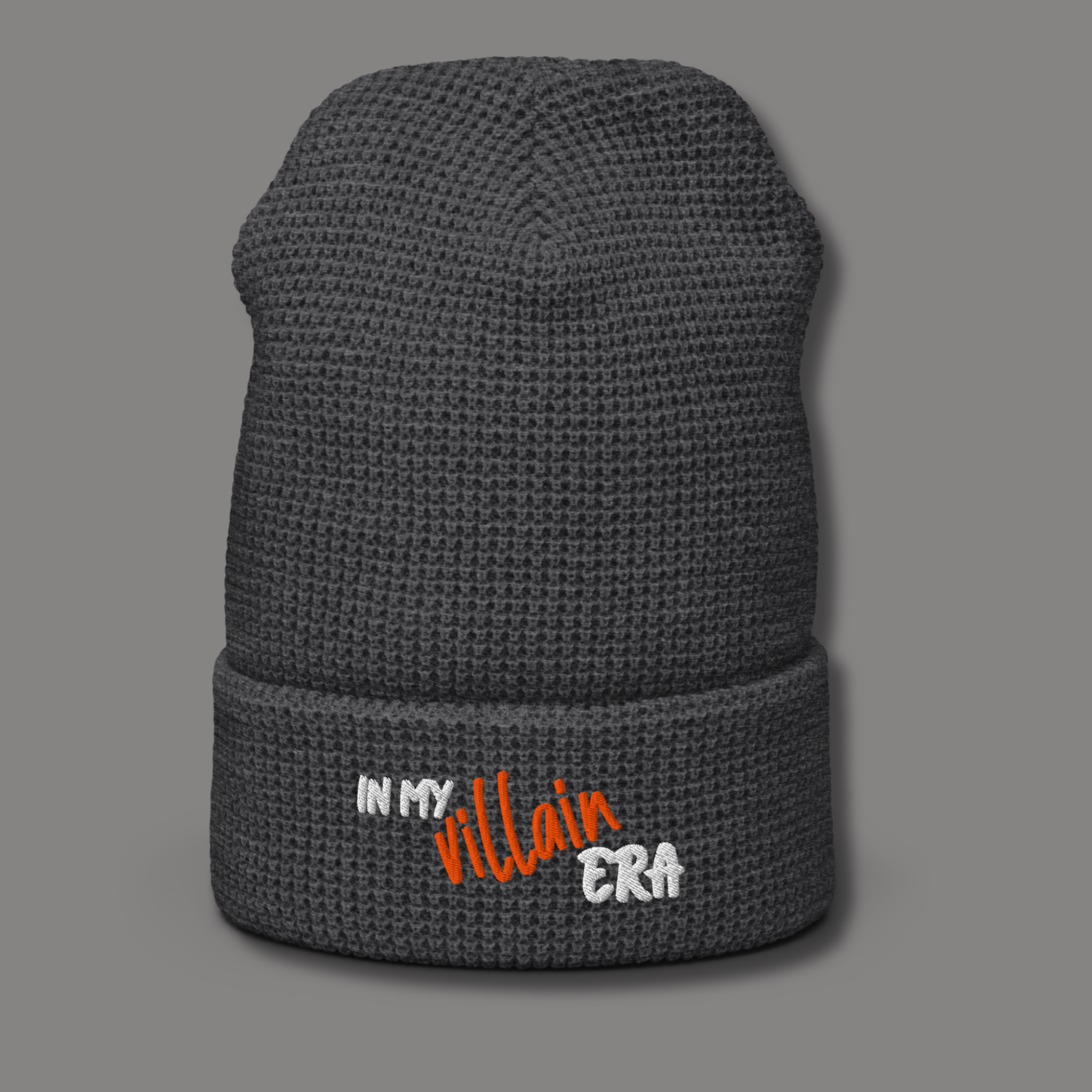 In My Villain Era™ | Embroidered Waffle Beanie