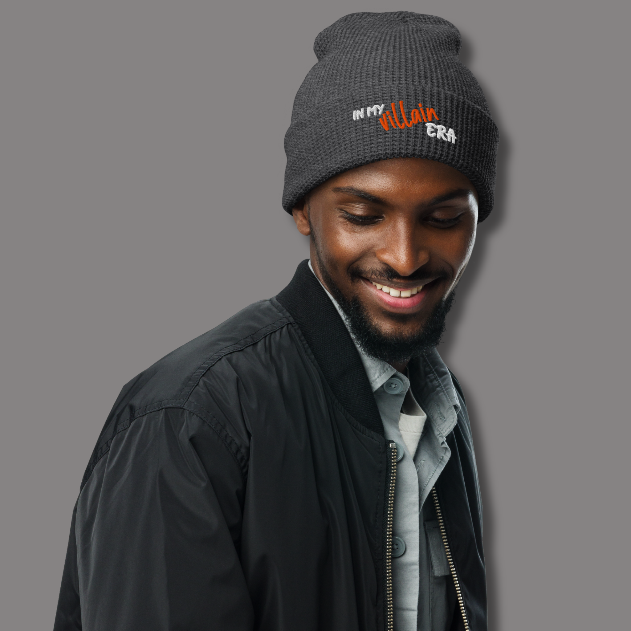 In My Villain Era™ | Embroidered Waffle Beanie
