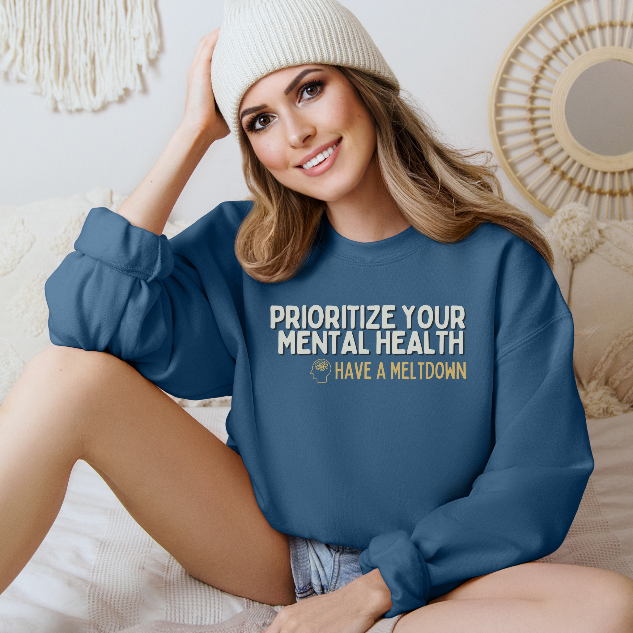 Prioritize Your Mental Health™ | Graphic Sweatshirt