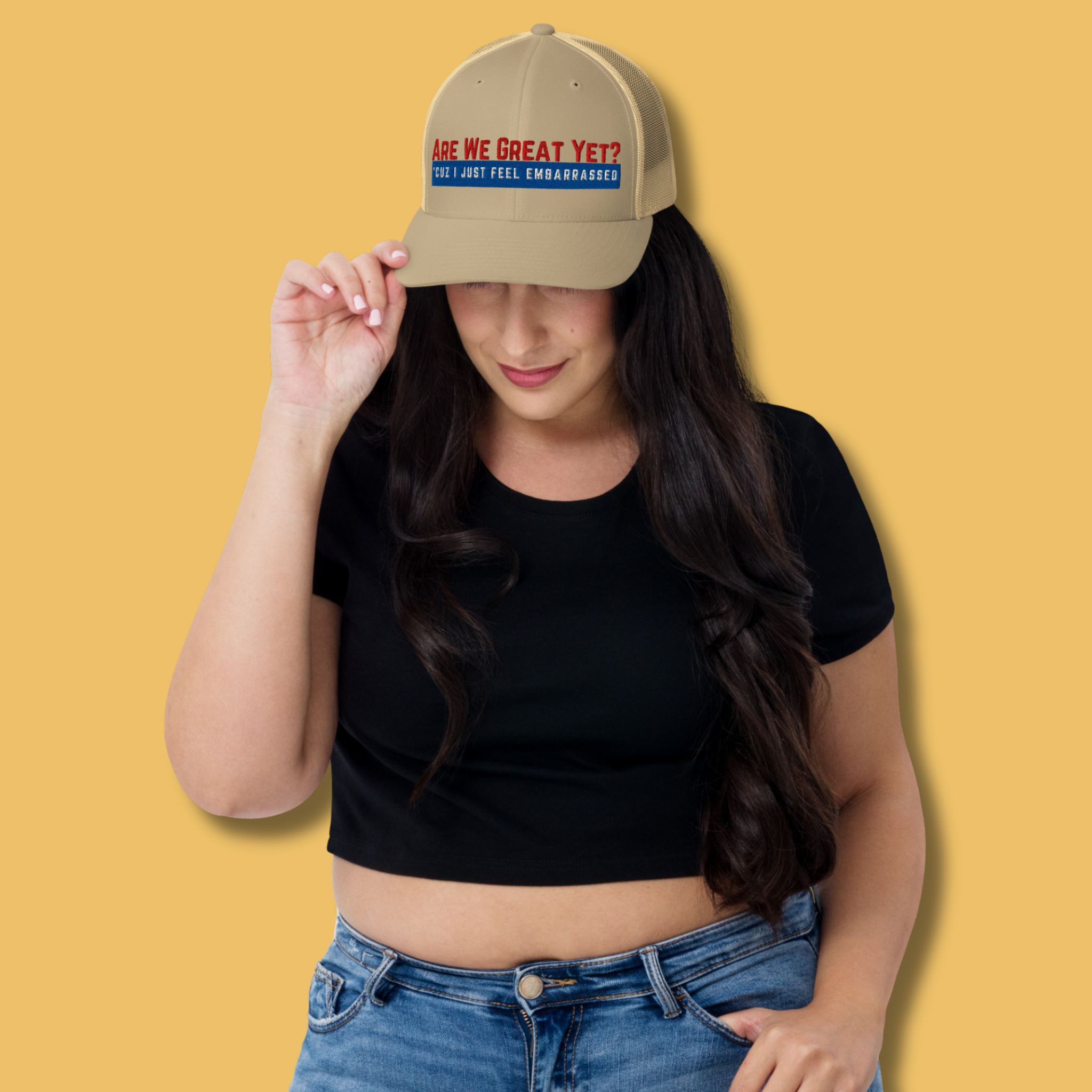 Are We Great Yet?™ | Embroidered Trucker Hat