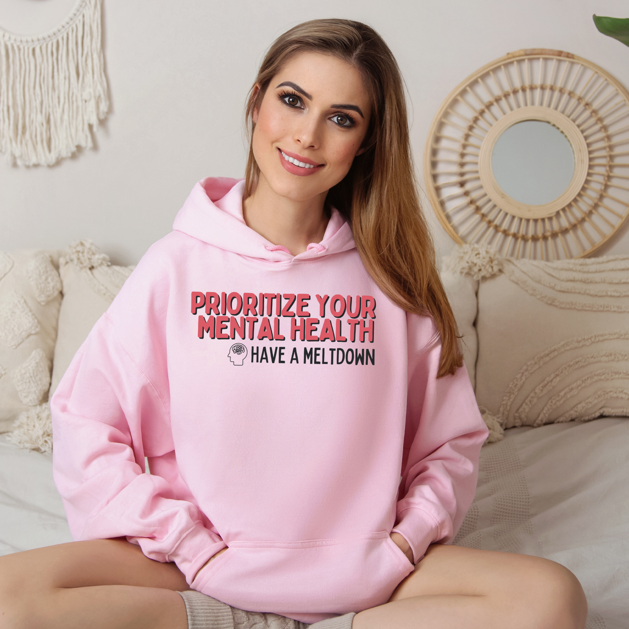 Prioritize Your Mental Health™ | Graphic Hoodie