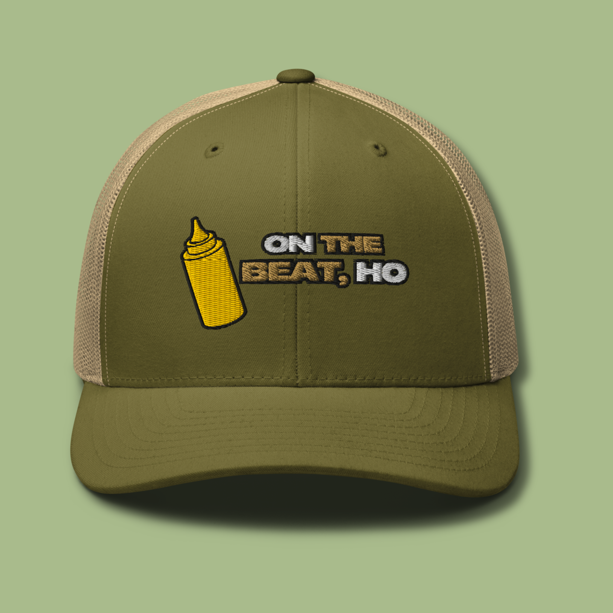 Mustard On The Beat™ Embroidered Trucker Cap