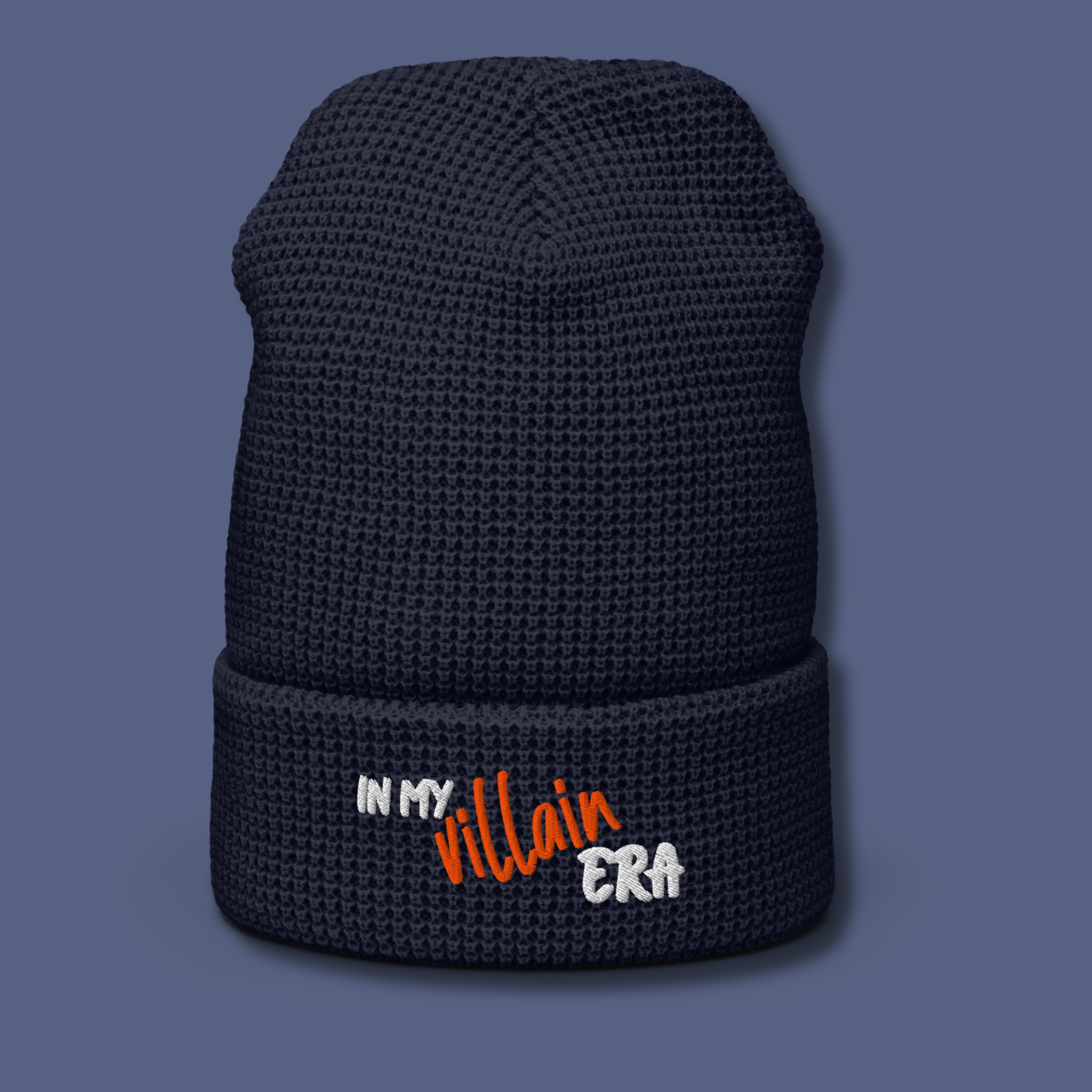 In My Villain Era™ | Embroidered Waffle Beanie