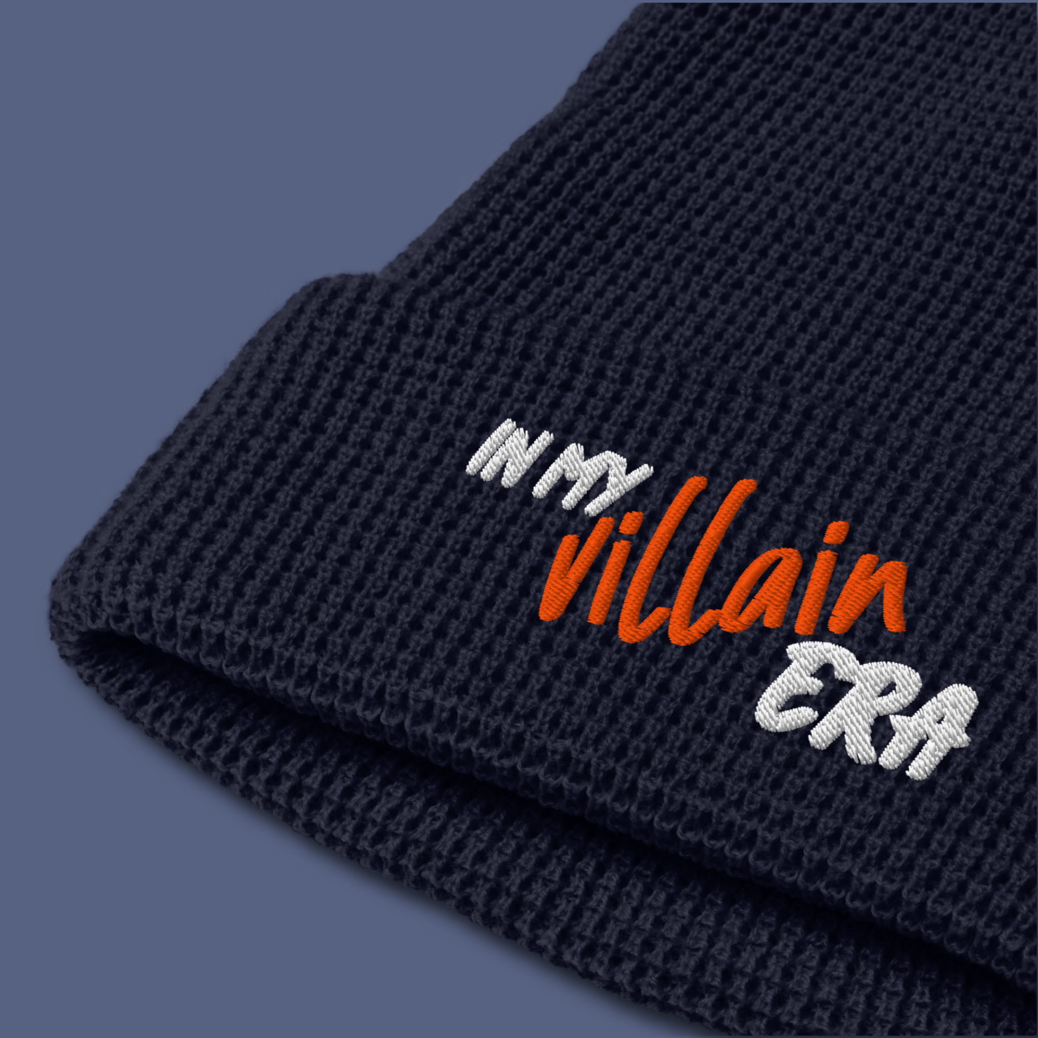In My Villain Era™ | Embroidered Waffle Beanie