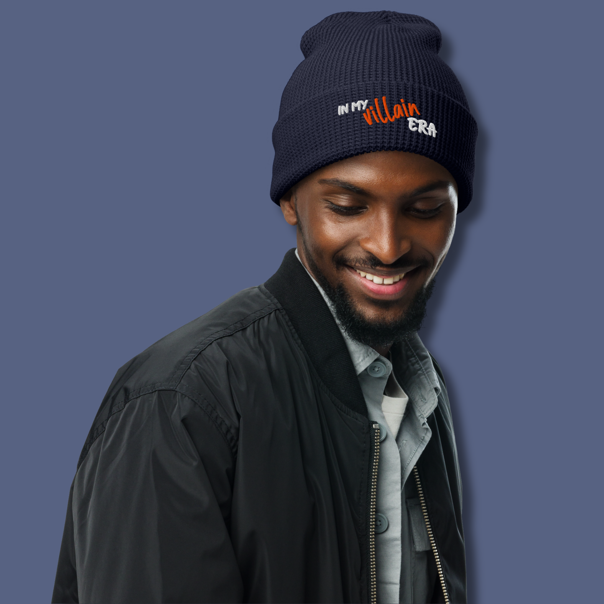 In My Villain Era™ | Embroidered Waffle Beanie