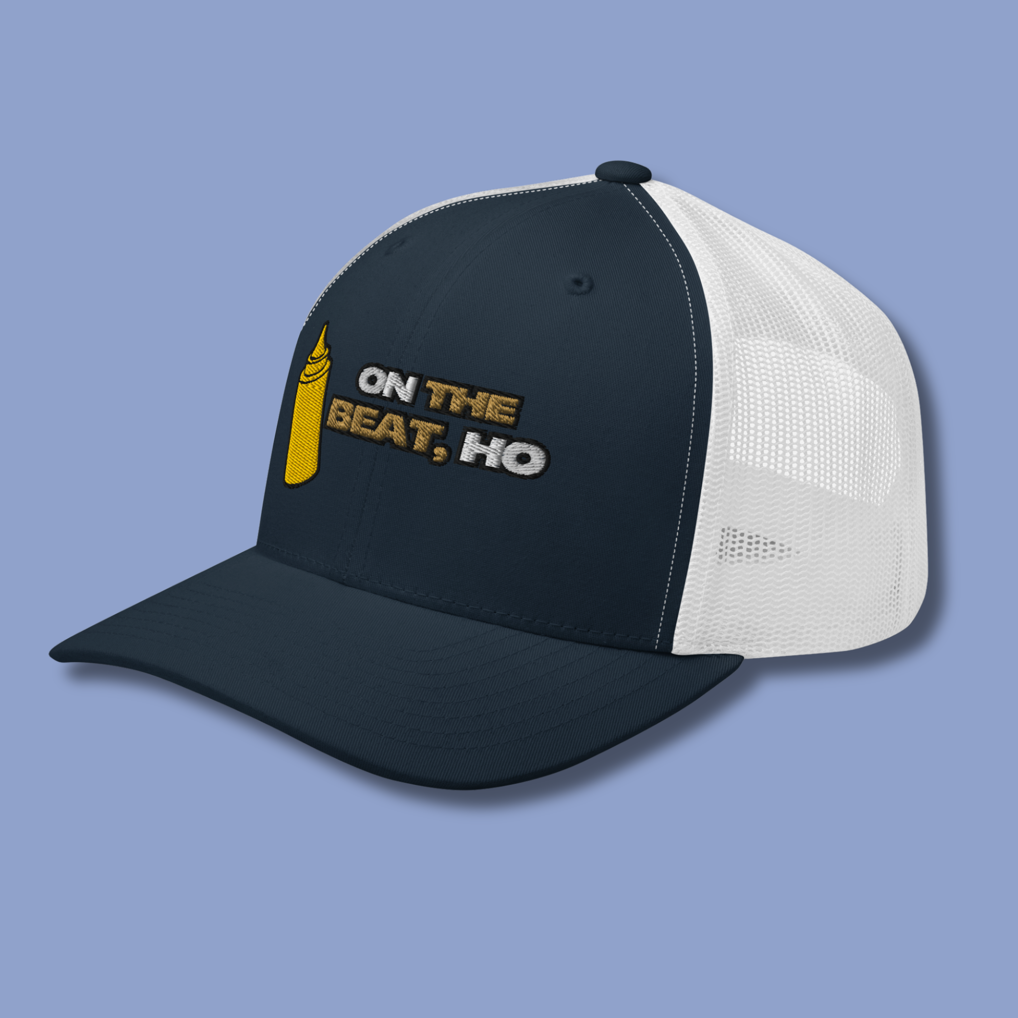 Mustard On The Beat™ Embroidered Trucker Cap