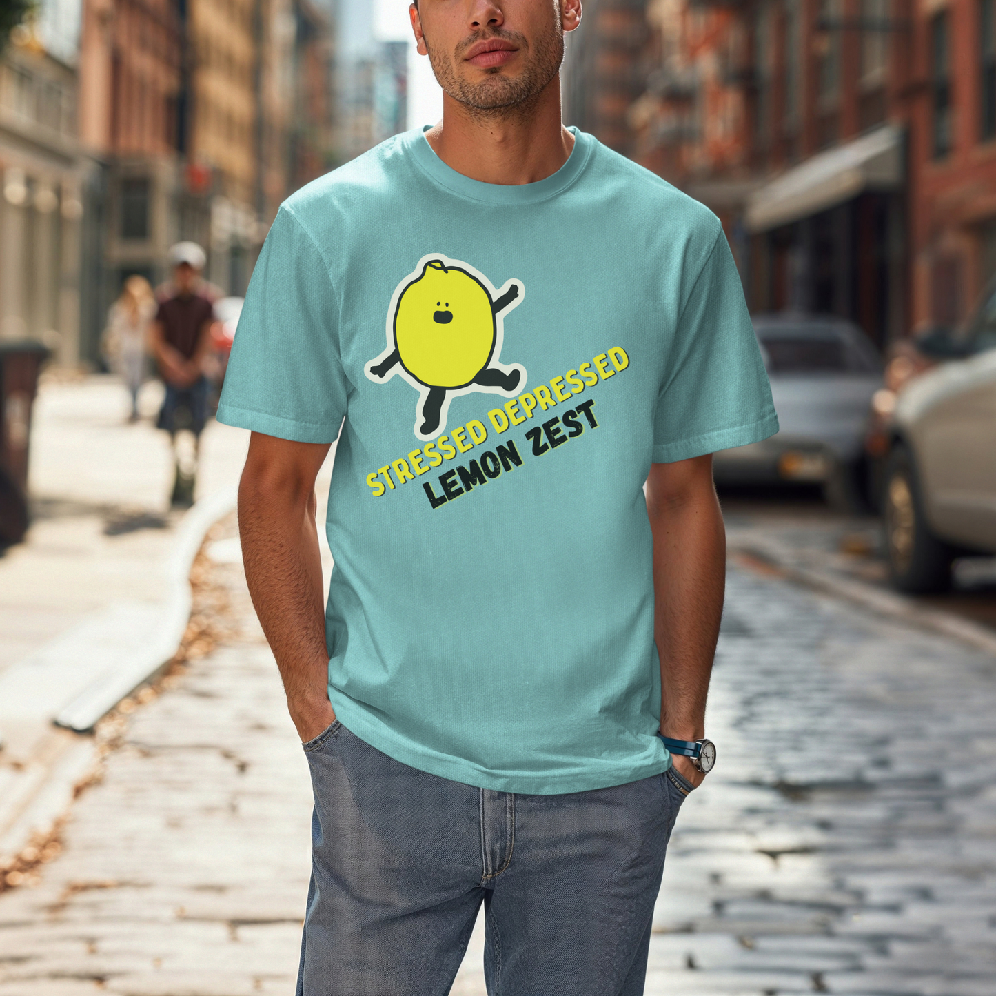 Stressed Depressed Lemon Zest™ | Heavyweight Graphic Tee