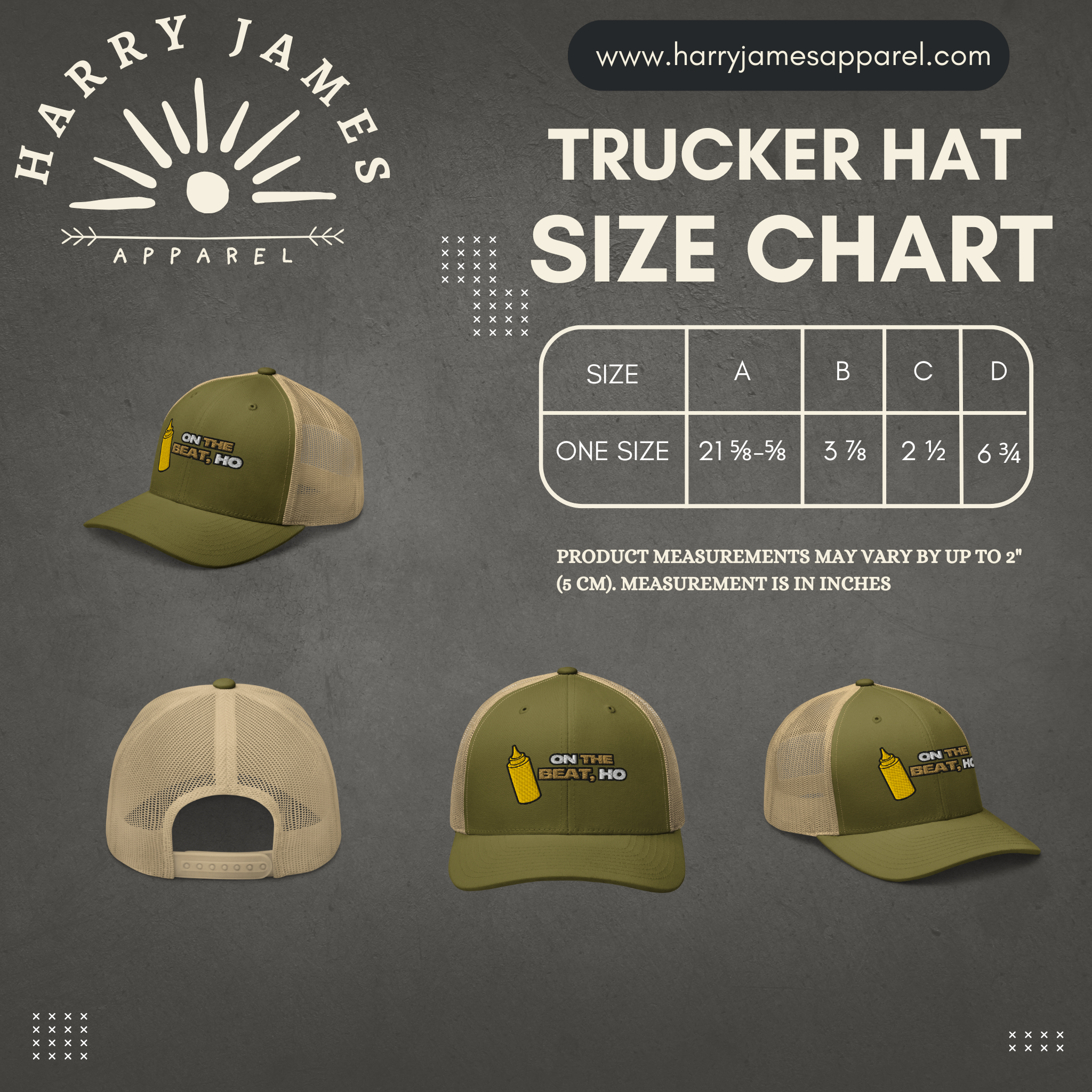 Mustard On The Beat™ Embroidered Trucker Cap