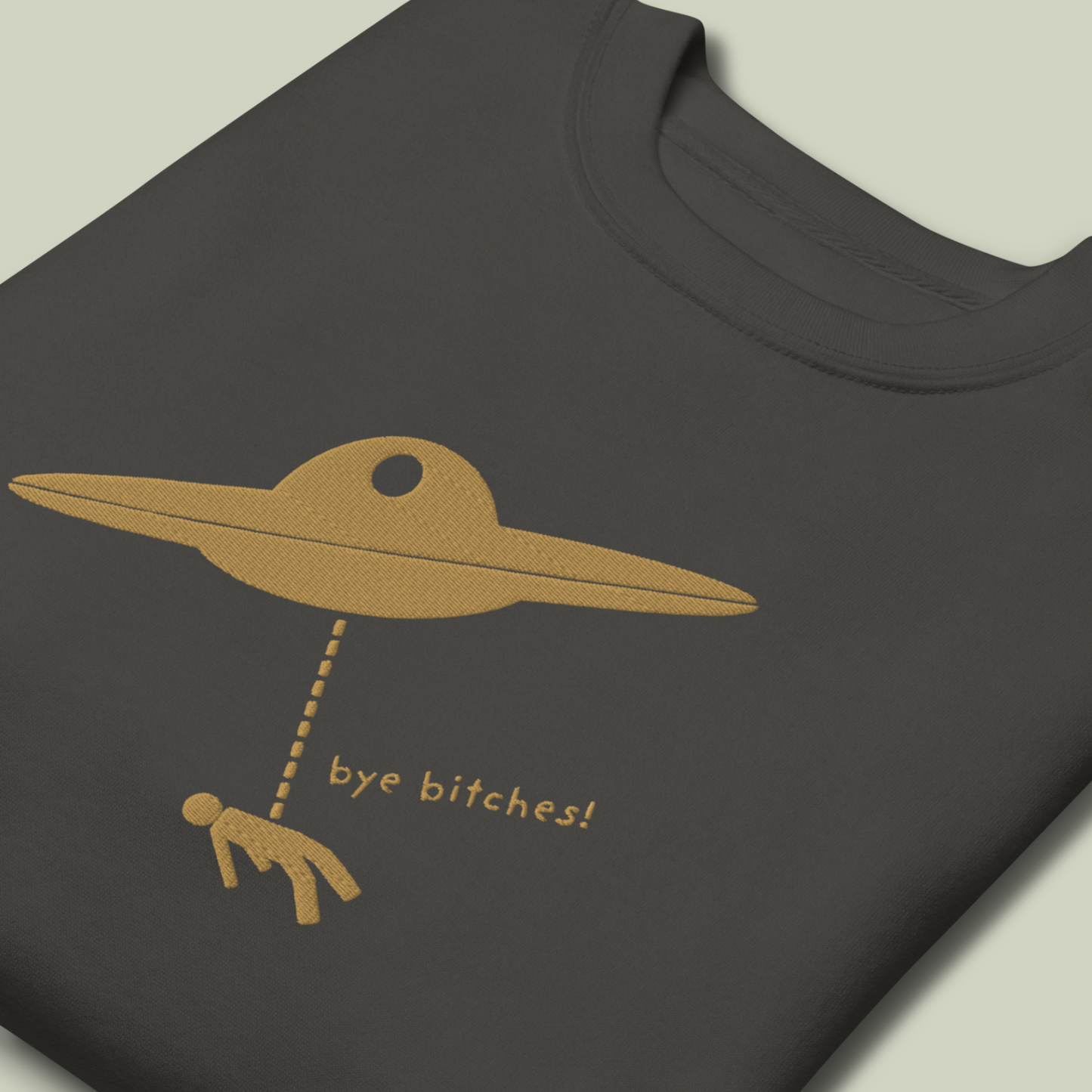 I Rather Get Abducted By Aliens™ Premium Embroidered Sweatshirt