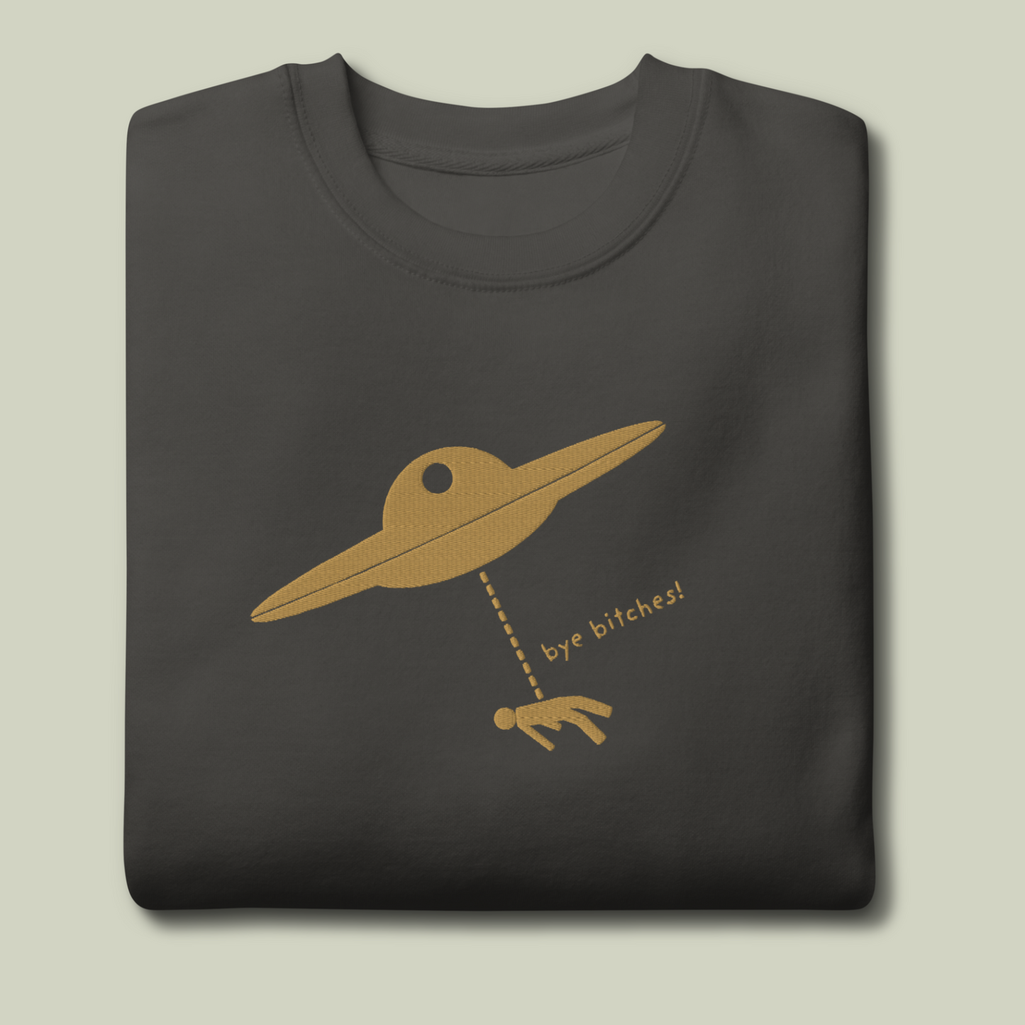I Rather Get Abducted By Aliens™ Premium Embroidered Sweatshirt