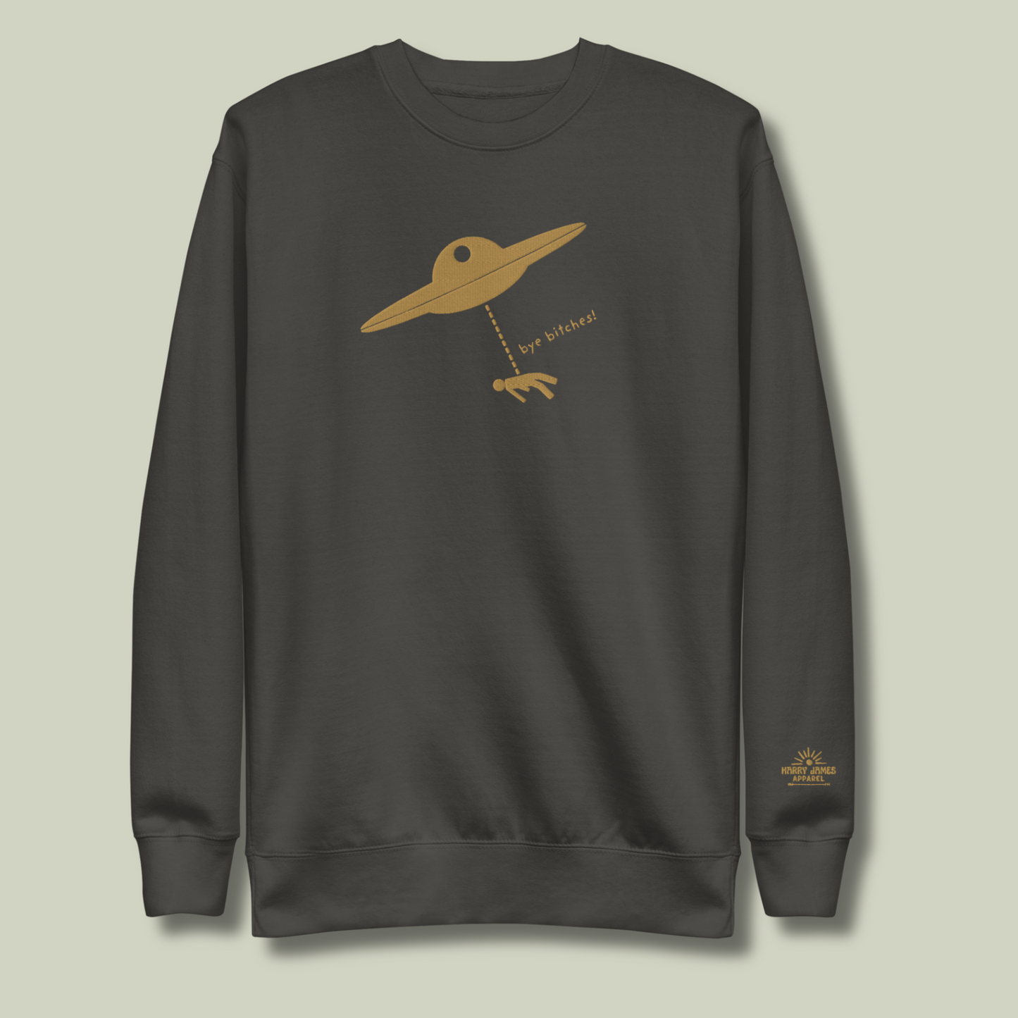 I Rather Get Abducted By Aliens™ Premium Embroidered Sweatshirt