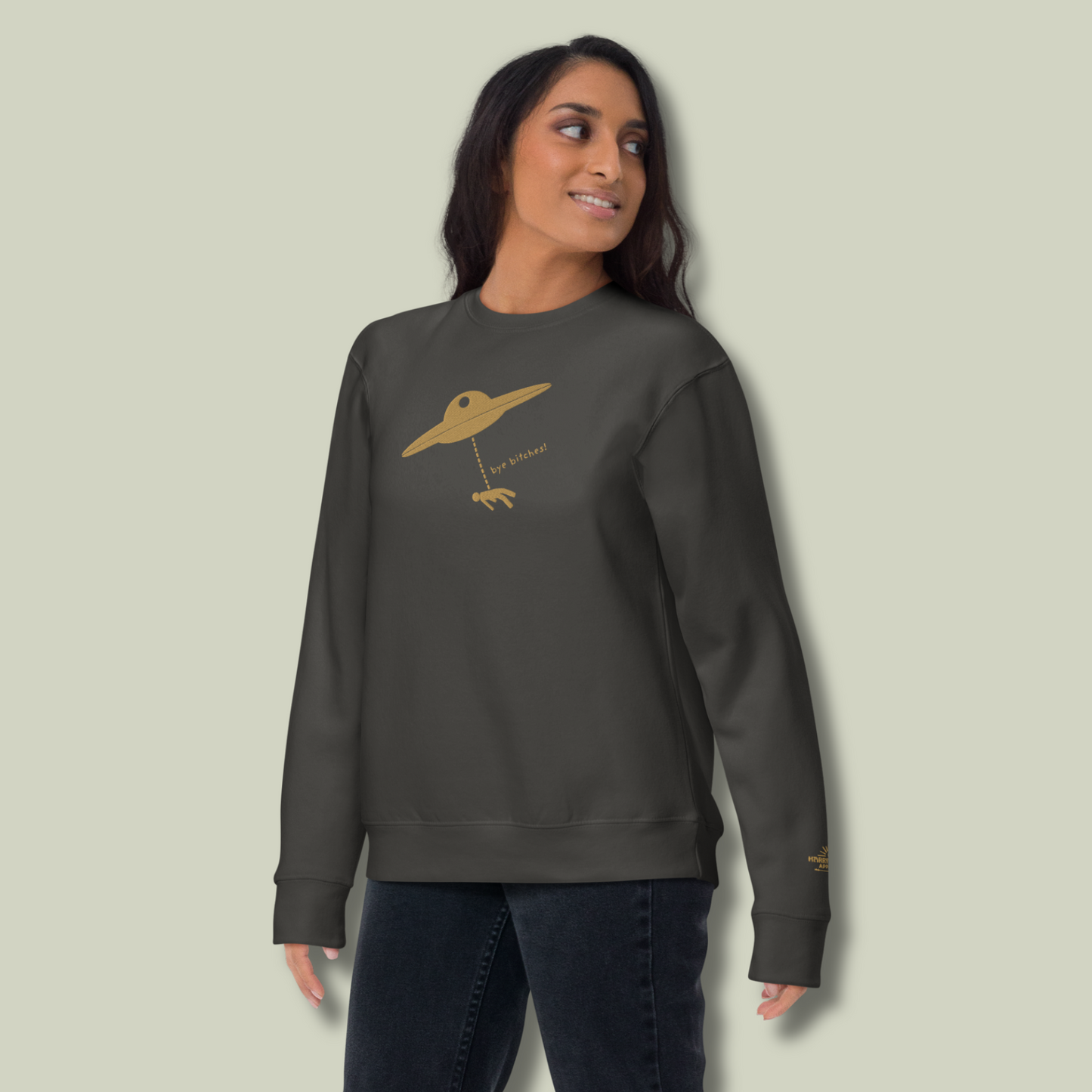 I Rather Get Abducted By Aliens™ Premium Embroidered Sweatshirt